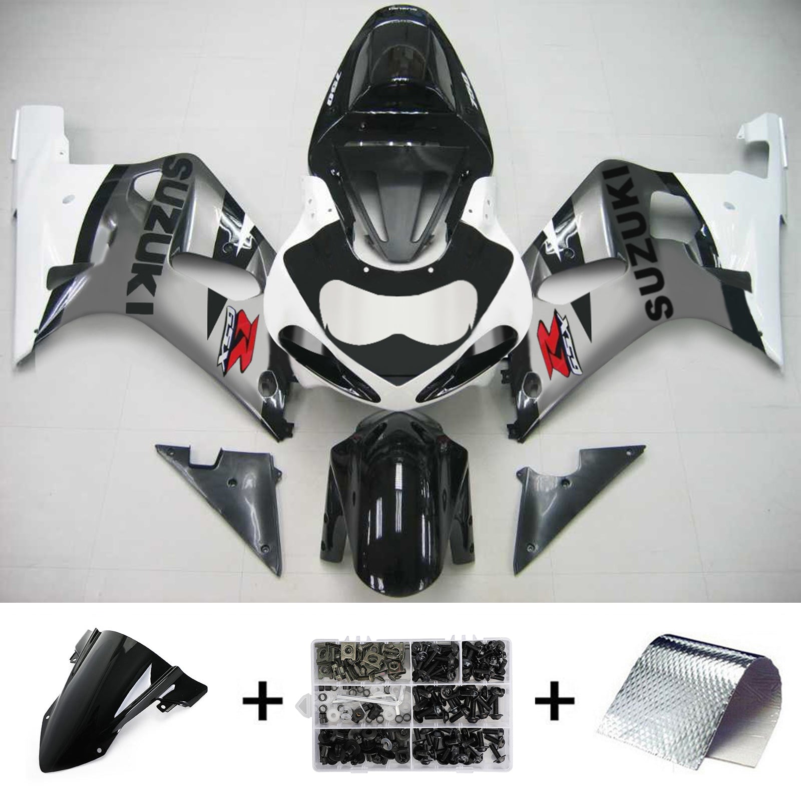 2001-2003 Suzuki GSXR750 K1 Amotopart Kit de carenado de inyección Carrocería Plástico ABS # 121