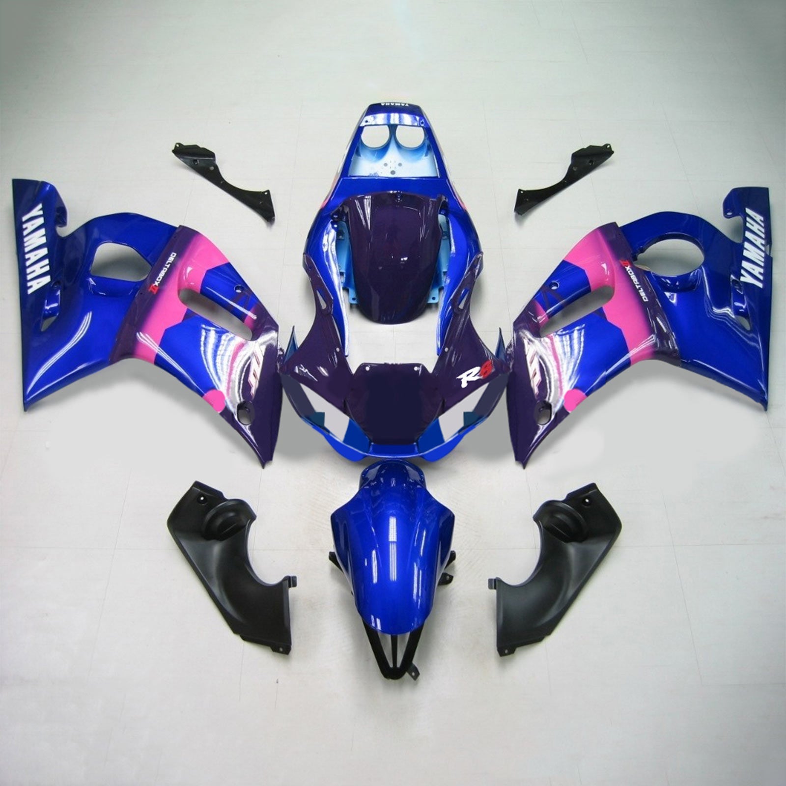 1998-2002 Yamaha YZF 600 R6 Kit de carénage d'injection carrosserie plastique ABS #129