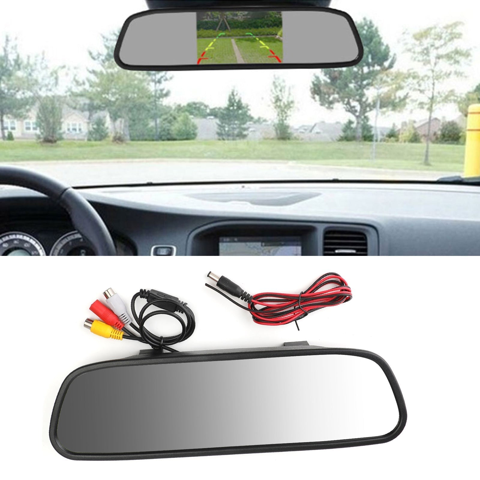 5,0" TFT LCD NTSC PAL Miroir 5,0 pouces Moniteur de voiture Aide au stationnement de nuit