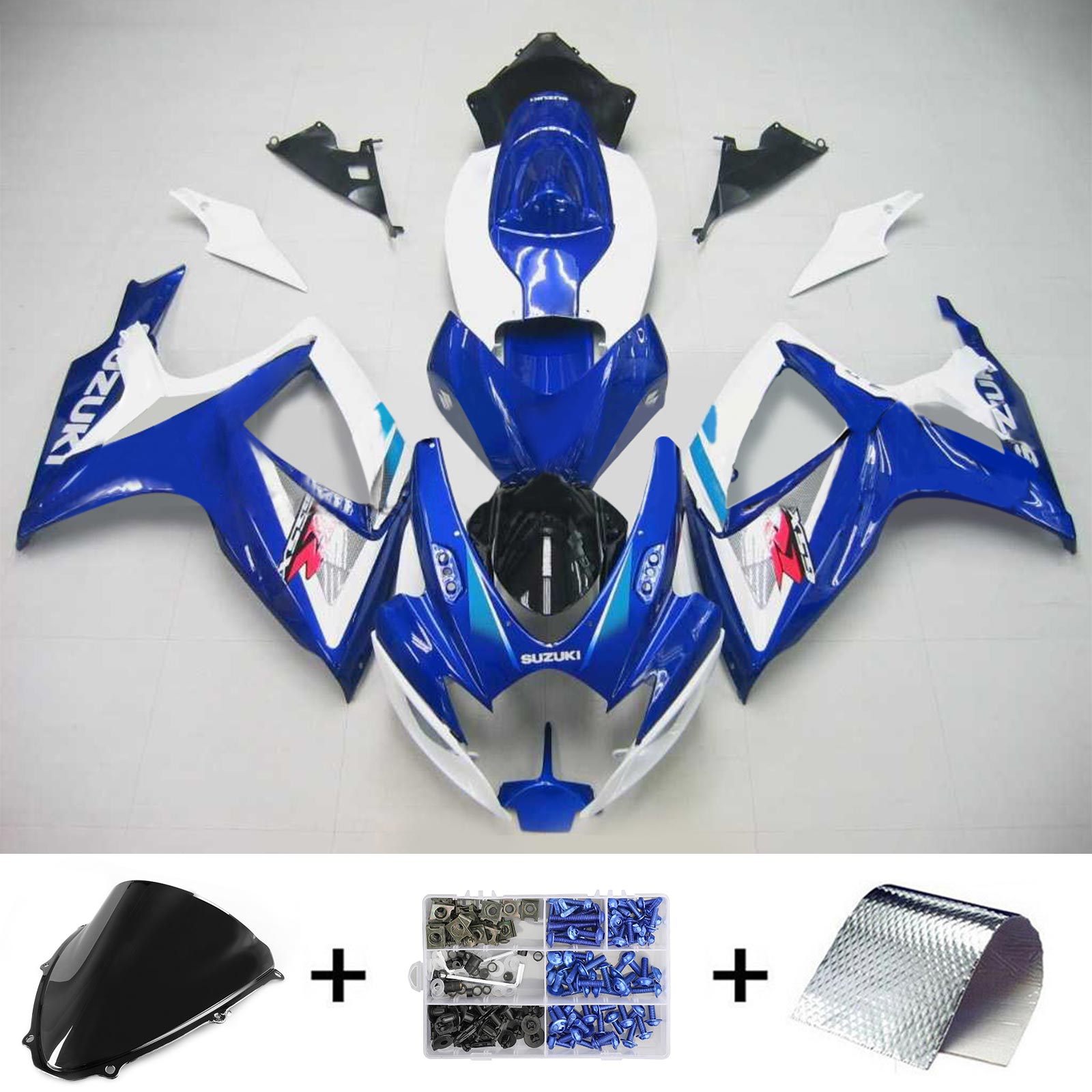 2006-2007 Suzuki GSXR 600/750 K6 Amotopart Kit de carénage d'injection carrosserie plastique ABS #138