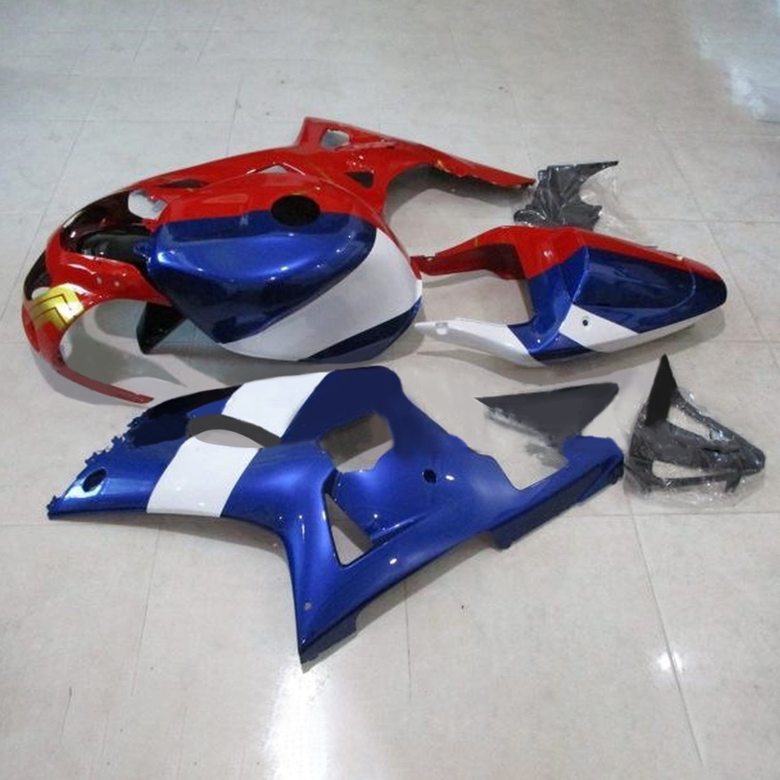 2001-2003 Suzuki GSXR750 K1 Amotopart Kit de carénage d'injection carrosserie plastique ABS #102