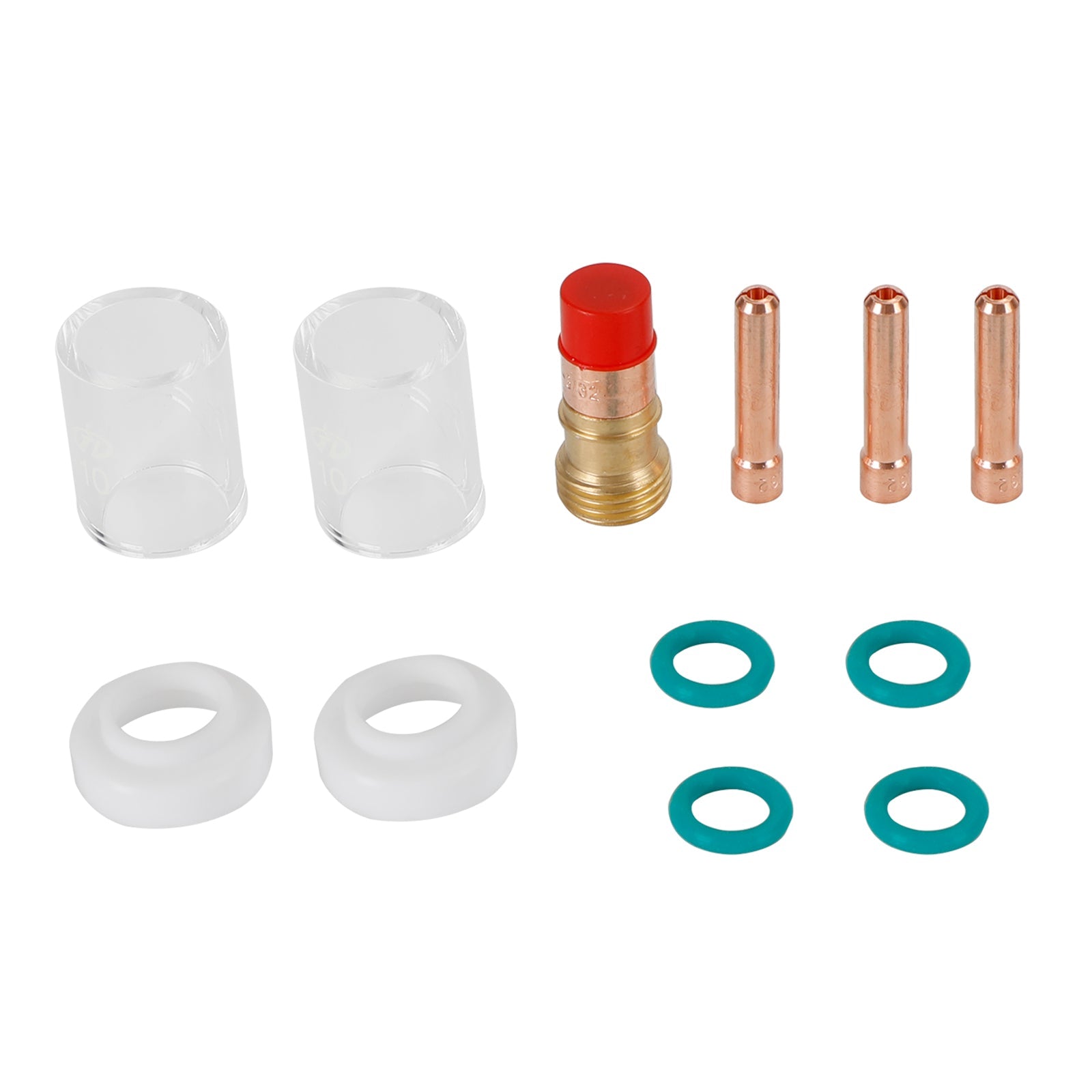 12Pcs Pyrex Glass Cup Tig Welding Torch Accessories Kit For Wp-17/18/26