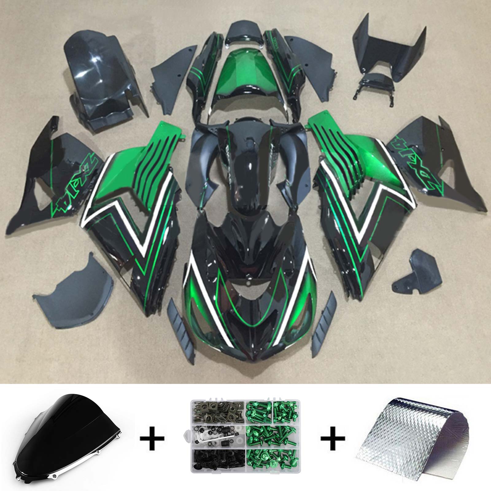 2006-2011 Kawasaki ZX14R Kit de carenado Carrocería Plástico ABS