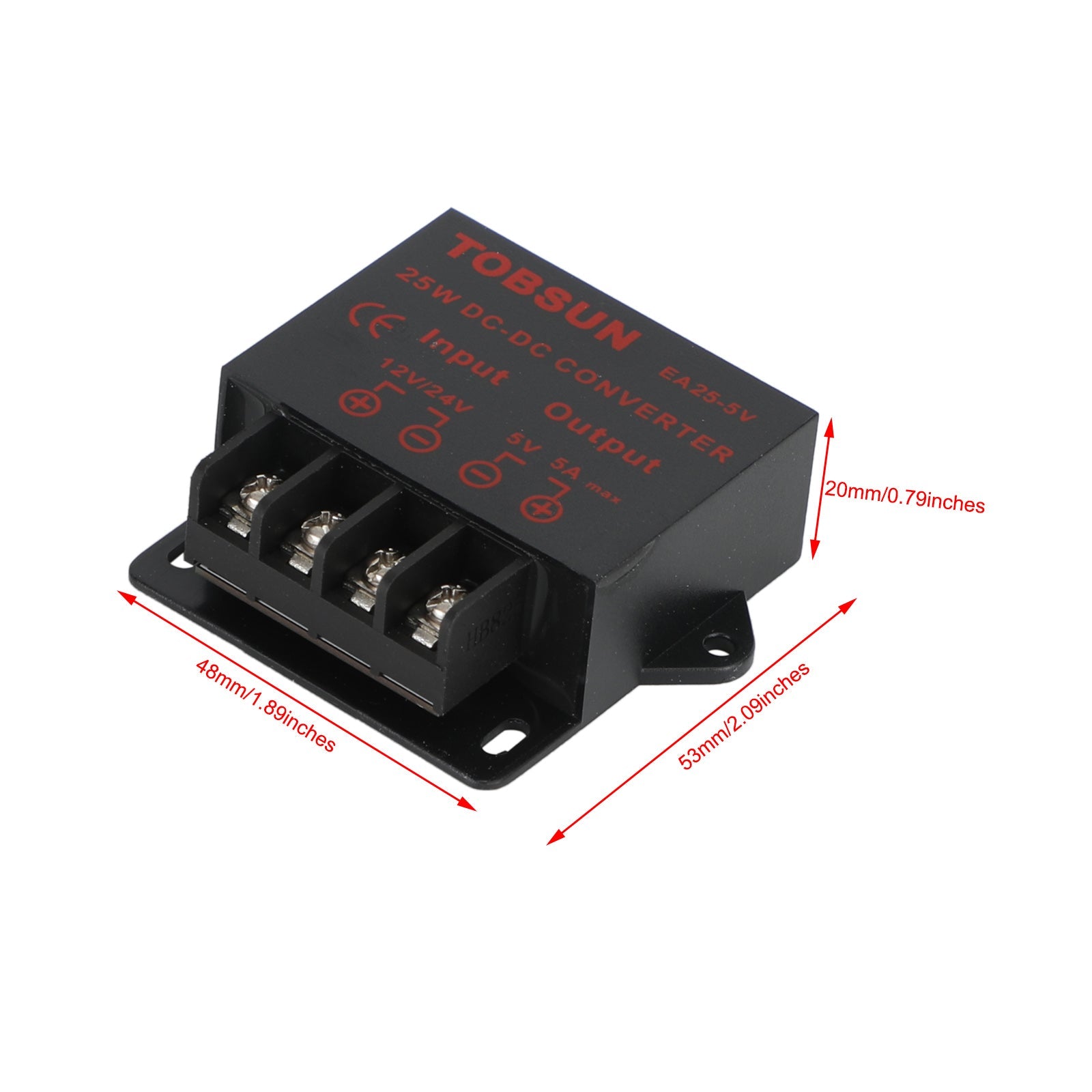 Transformateur d'alimentation de régulateur de convertisseur de cc 12V/24V à 5V 5A 25W