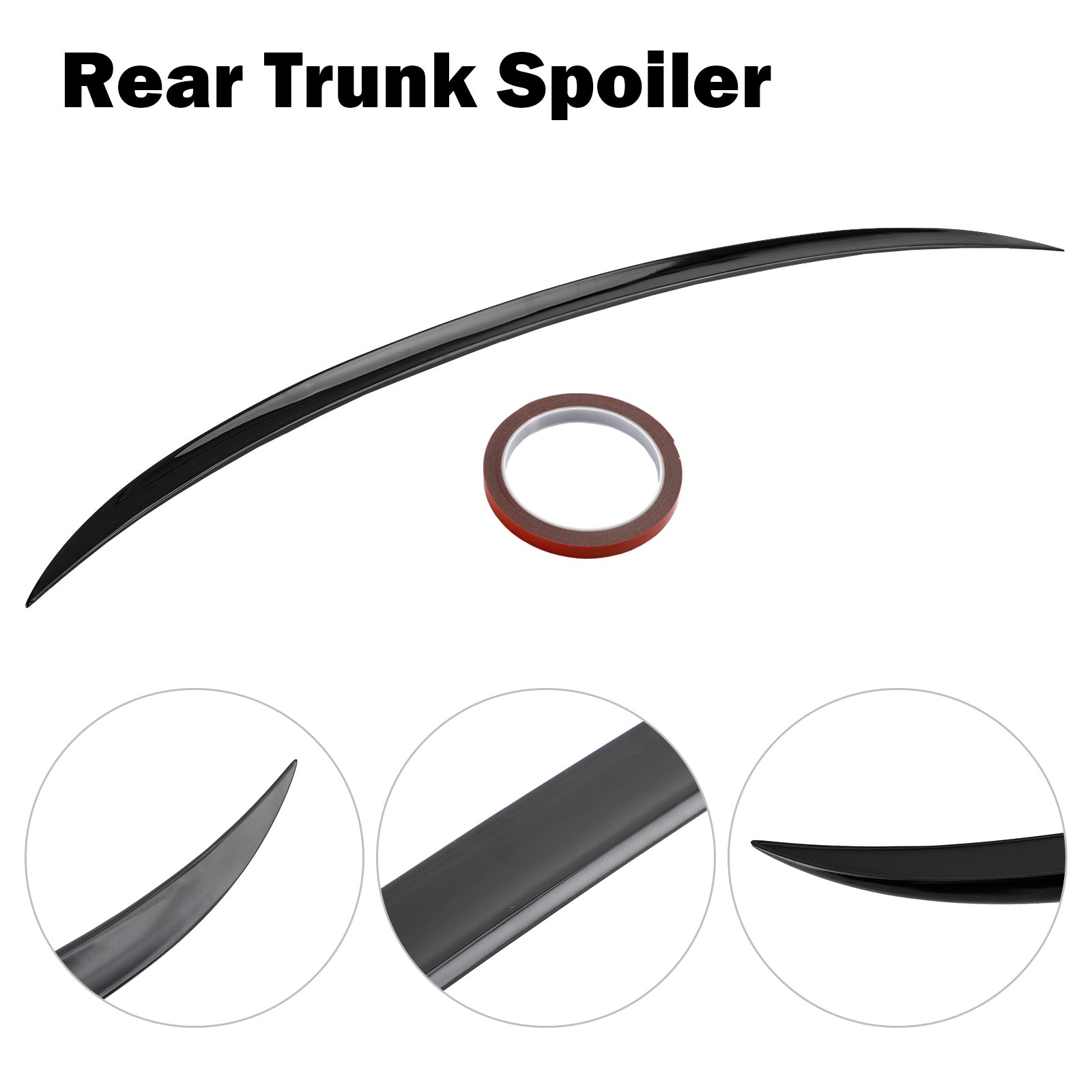 2005-2011 BMW E90 3 Series Saloon Rear Boot Trunk Spoiler Lip Wing Gloss Black