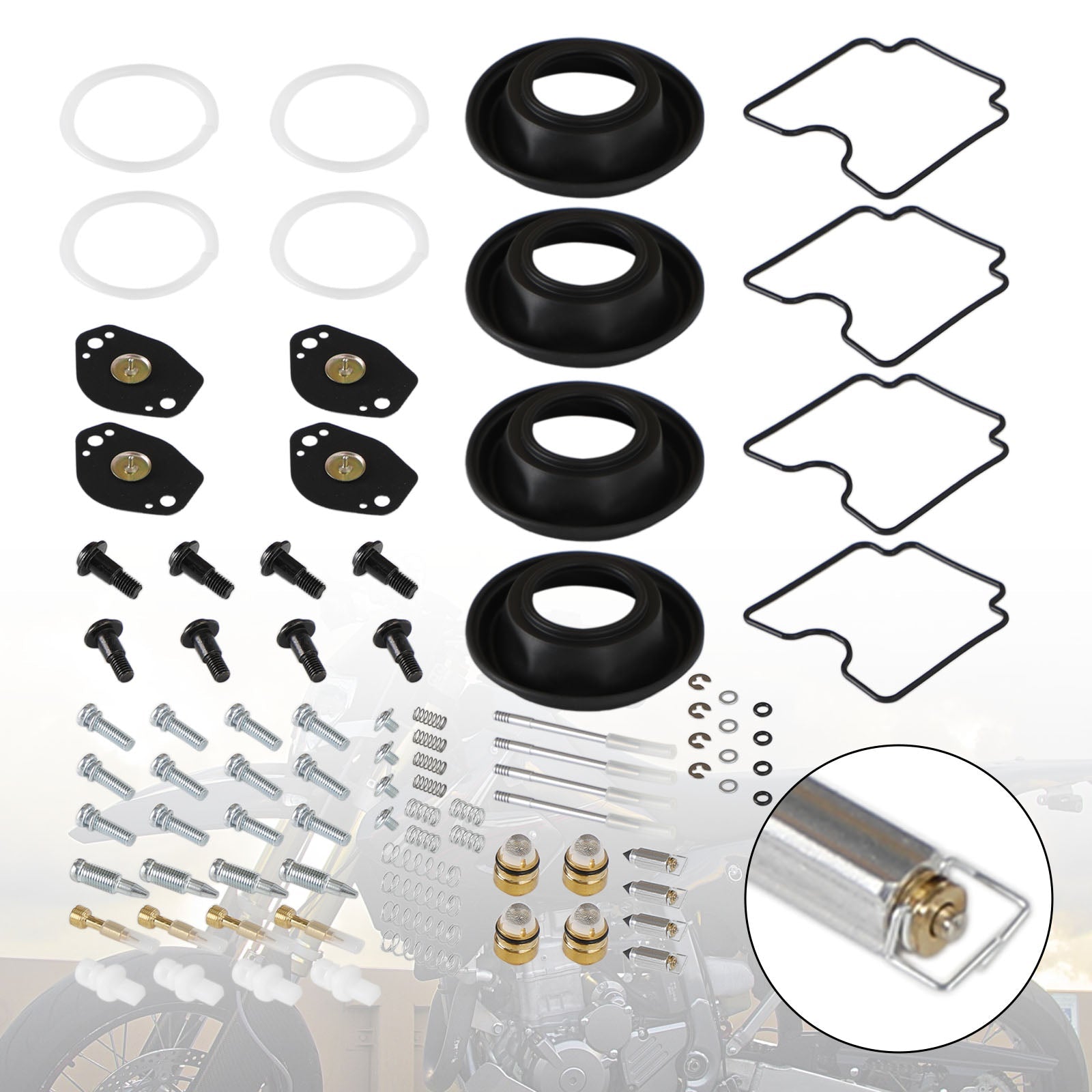 Suzuki DRZ400 DRZ400E DRZ400S DRZ400SM 4X Carburetor Rebuild Repair Kit