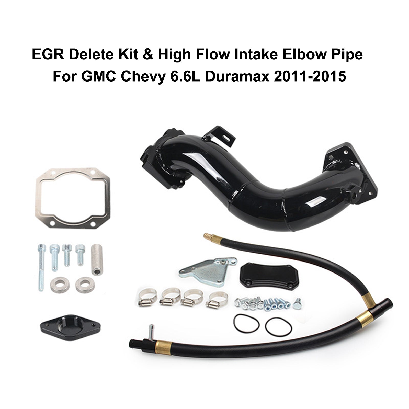 2011-2015 GMC Chevrolet 2500 & 3500 6.6L Duramax EGR Delete Kit & High Flow Intake Elbow Pipe