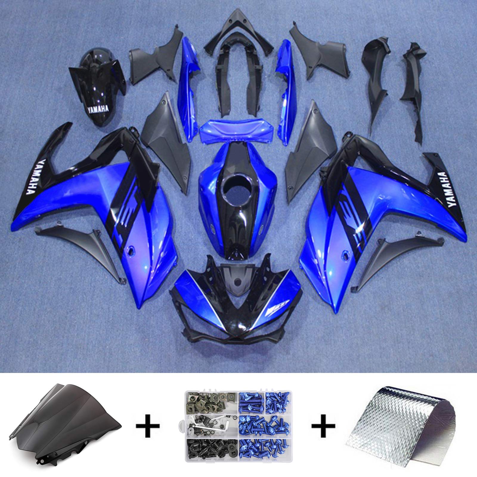 2014-2018 Yamaha YZF-R3 2015-2017 R25 Kit de carénage d'injection Amotopart carrosserie ABS # 118