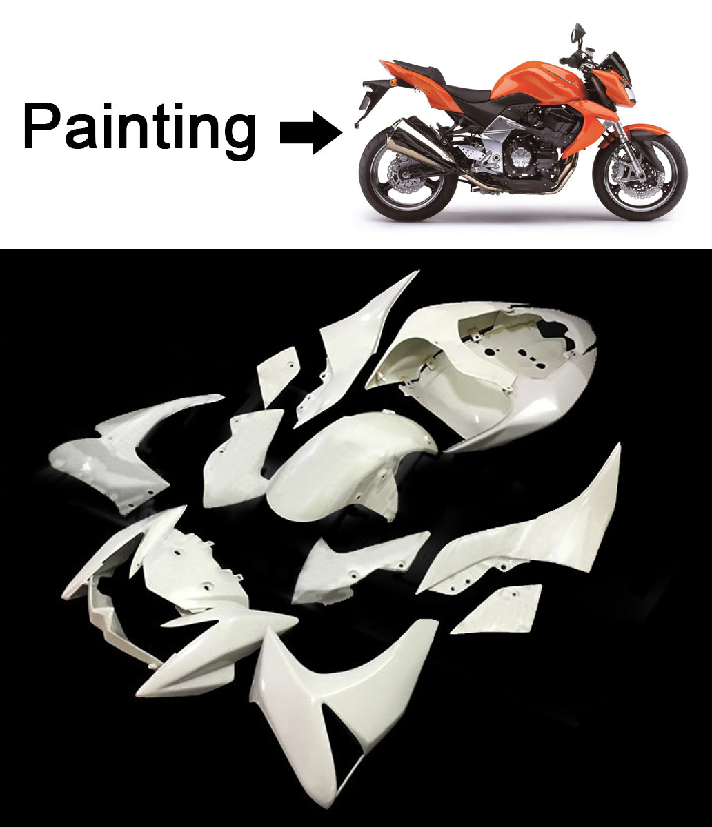 2007-2009 Kawasaki Z1000 Amotopart Injection Fairing Kit Bodywork Plastic ABS #104