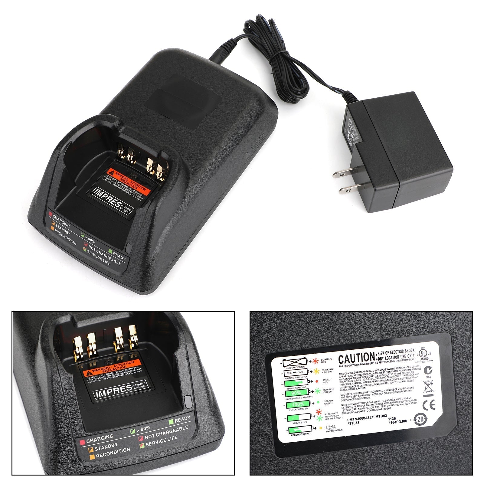 1x chargeur sur socle divisé pour Motorola APX7000 APX8000EX APX6000 SRX2200 APX6000