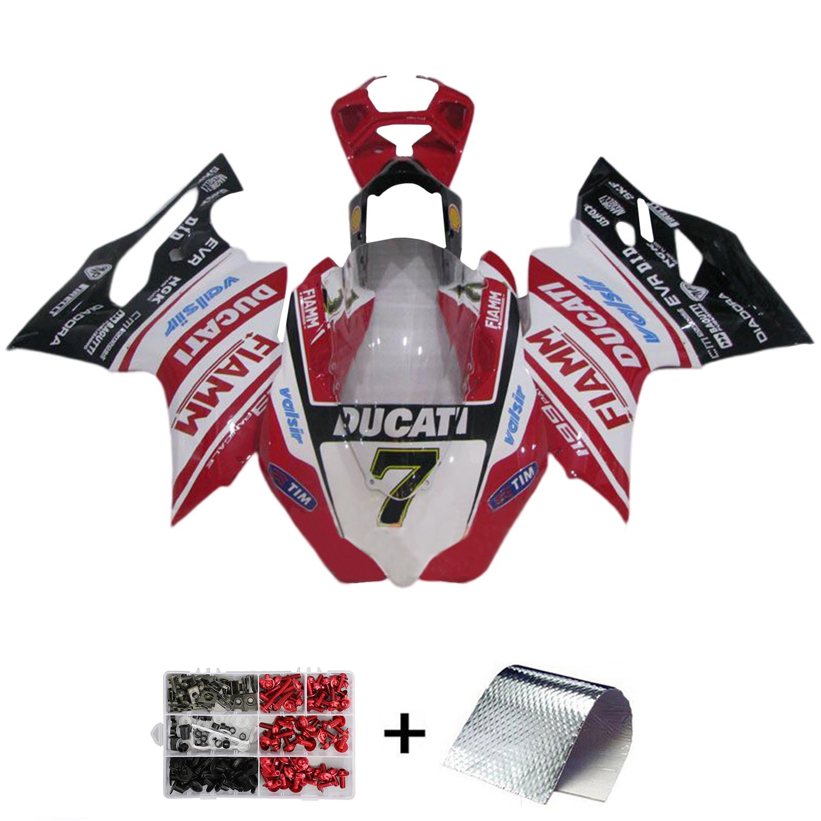 2012-2015 Ducati 1199 899 Injection Fairing Kit Karosseri Plast ABS#113