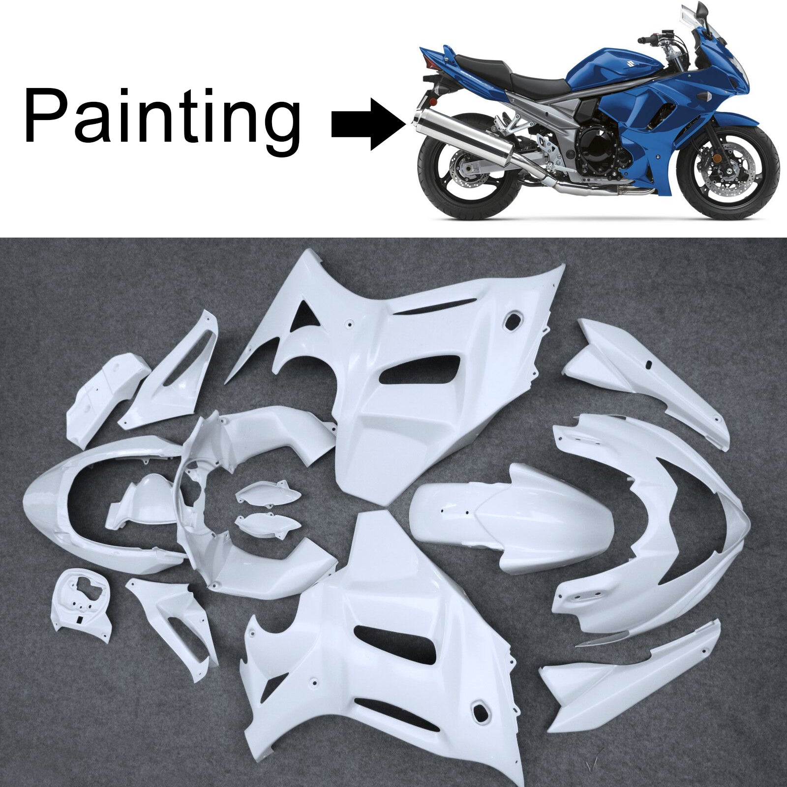 2012-2014 Suzuki GSX1250 FA Amotopart Kit de carénage d'injection carrosserie plastique ABS #104