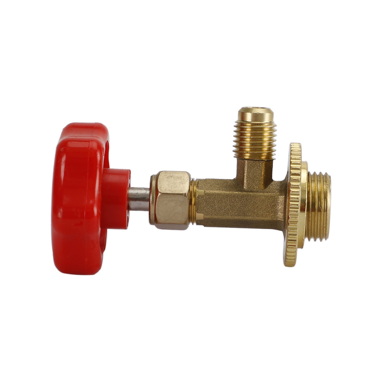 1/4" SAE R134a Refrigerant Brass AC Can Bottle Tap Adapter Opener Valve