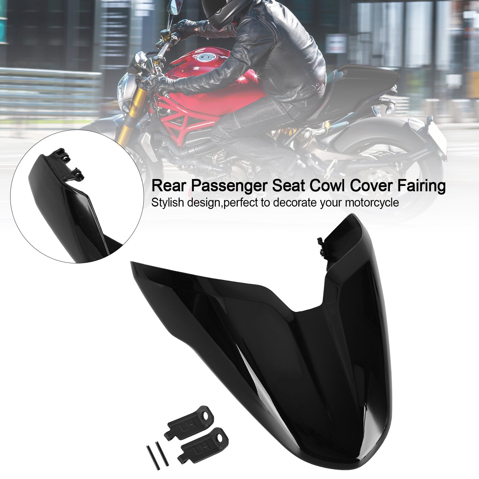 Rear Passenger/Pillion Seat Cover Fairing For Ducati Monster 797 821 1200 Generic