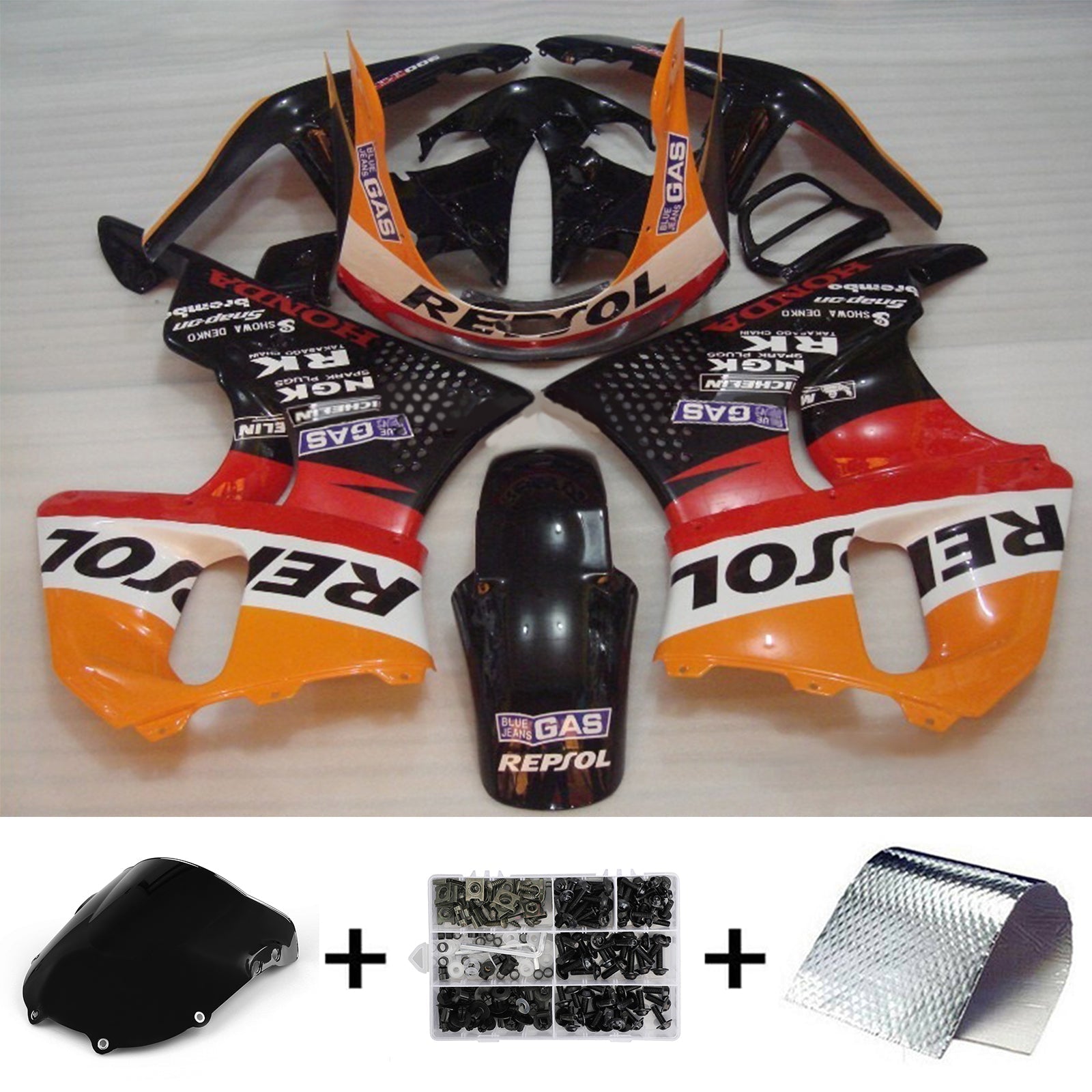 1996-1997 Honda CBR900RR 893 Amotopart Injection Fairing Kit Bodywork Plastic ABS #109