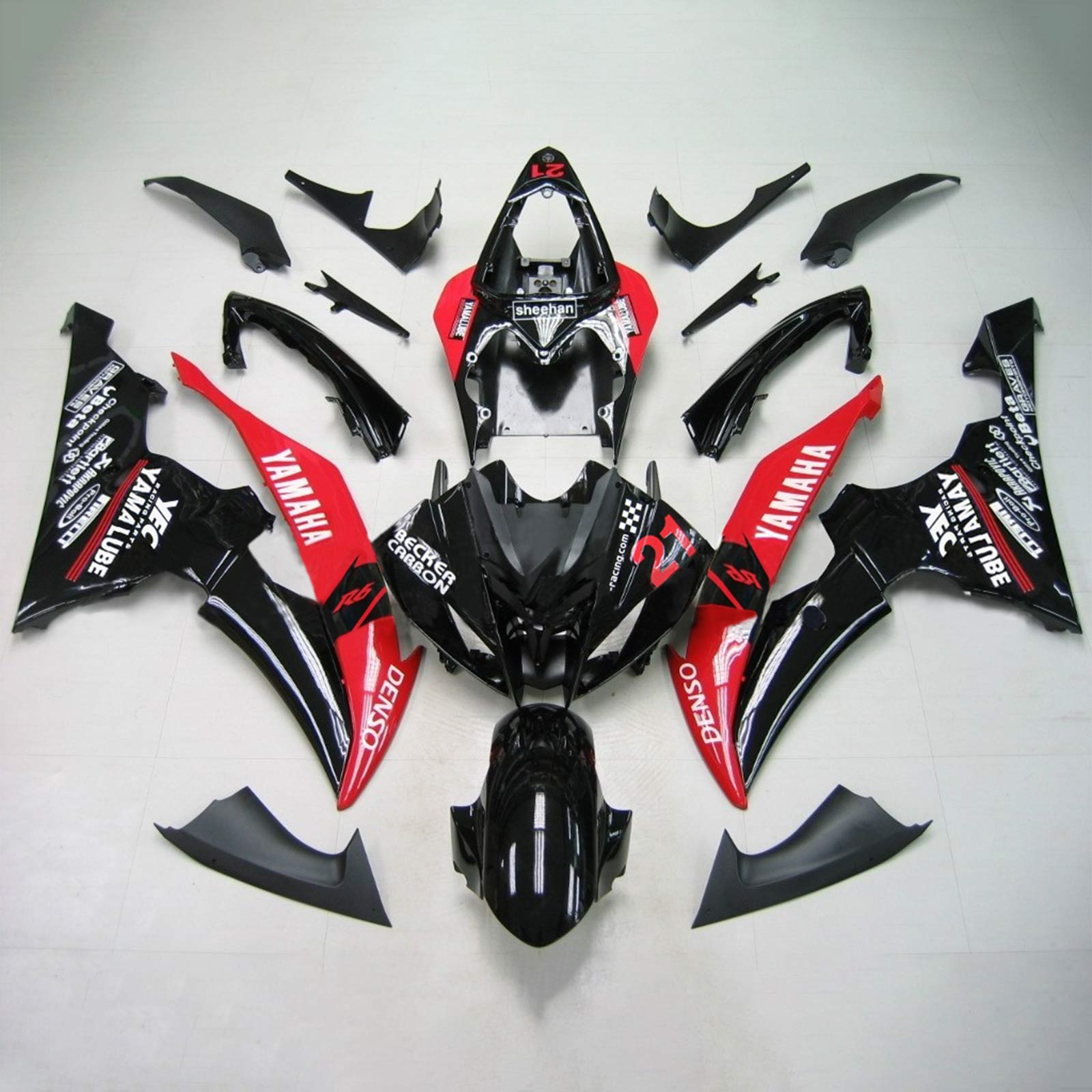 2008-2016 Yamaha YZF 600 R6 Injection Fairing Kit Bodywork Plastic ABS #154