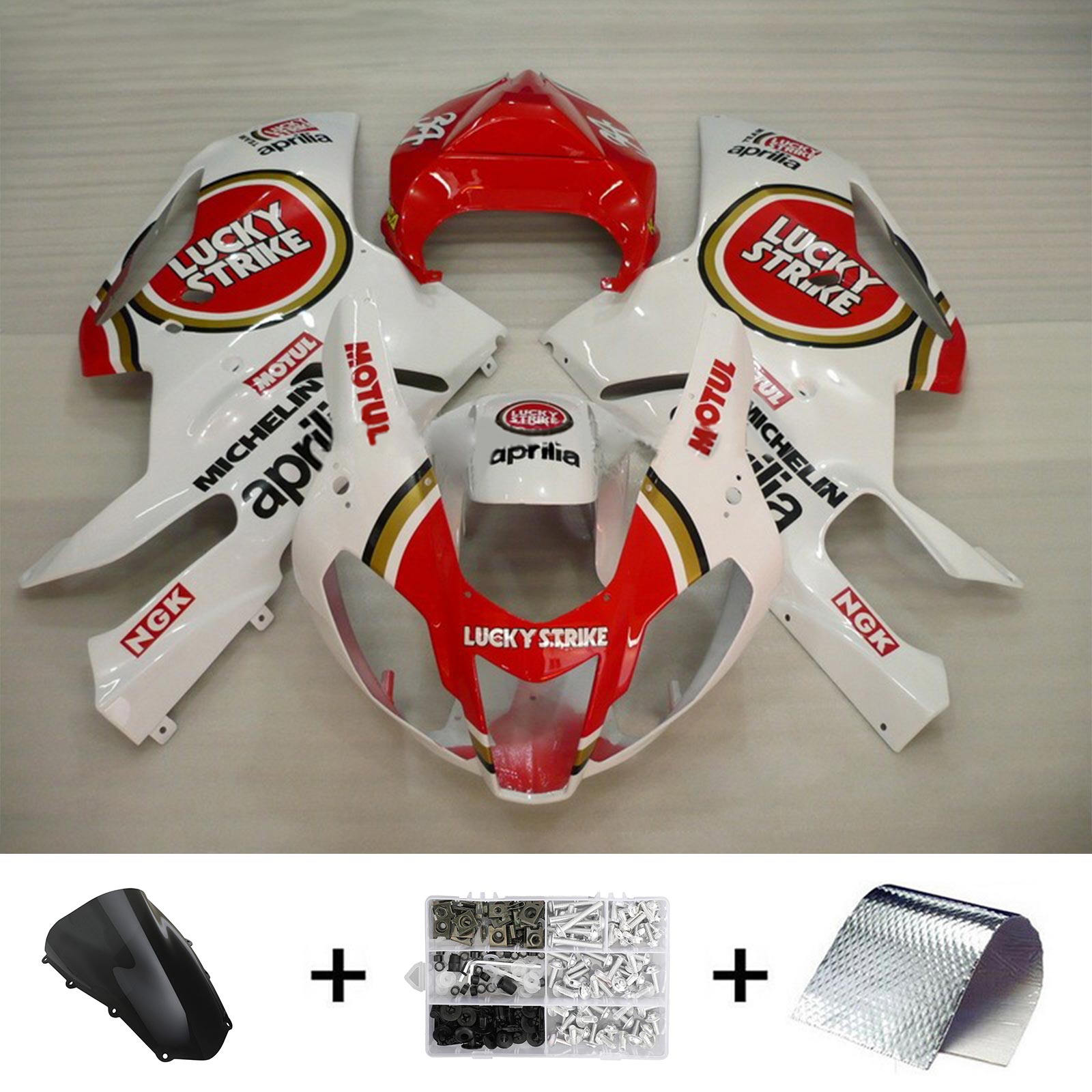 2003-2006 Aprilias RSV1000 Amotopart Injection Fairing Kit Karosseri Plast #104