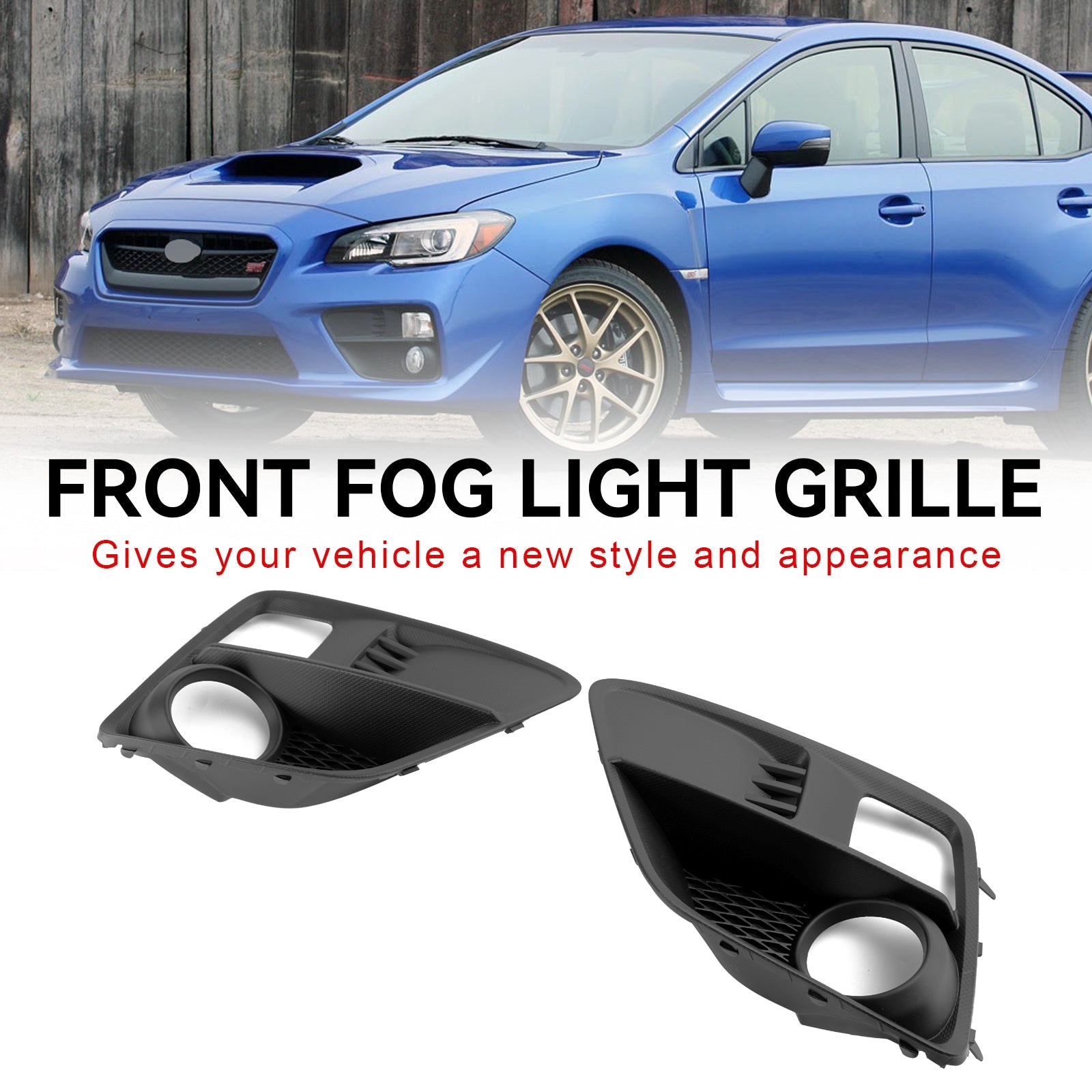 Subaru WRX & STi 2015-2017 2PCS Front Fog Light Cover Bezel Grille Grill