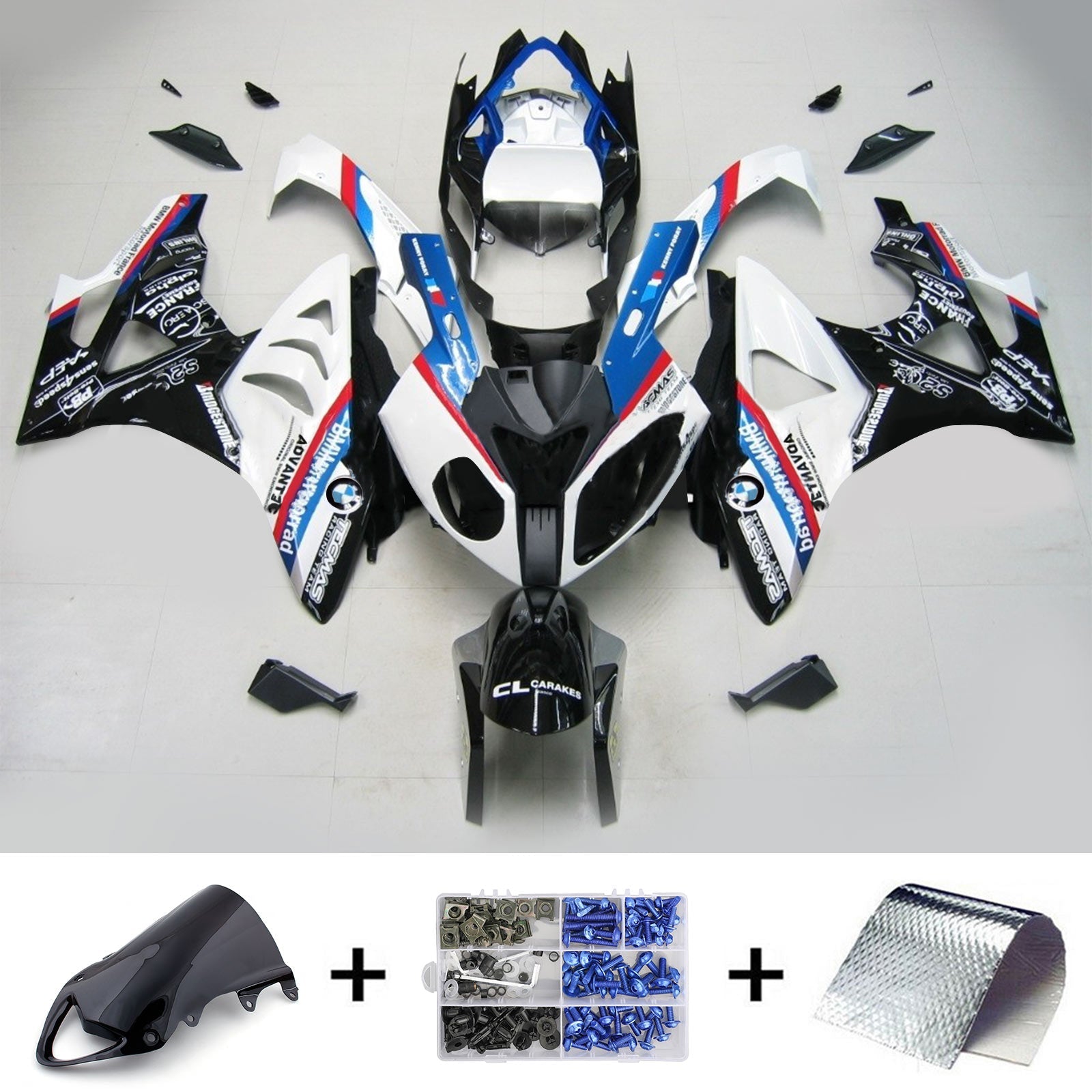 2009-2014 BMW S1000RR Fairing Kit Karosseri Plast ABS Generisk