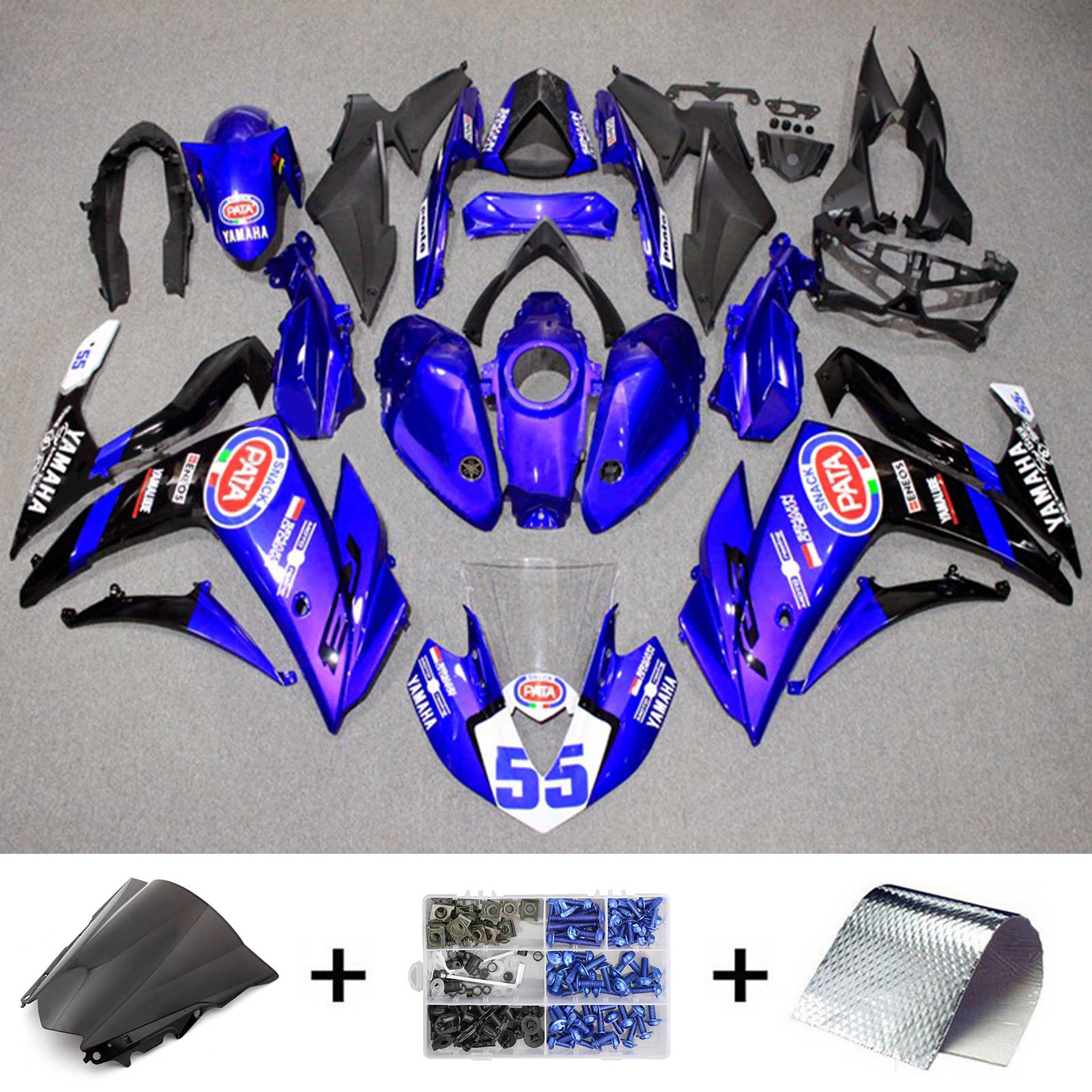 2014-2018 Yamaha YZF-R3 2015-2017 R25 Kit de carénage d'injection Amotopart carrosserie ABS #131