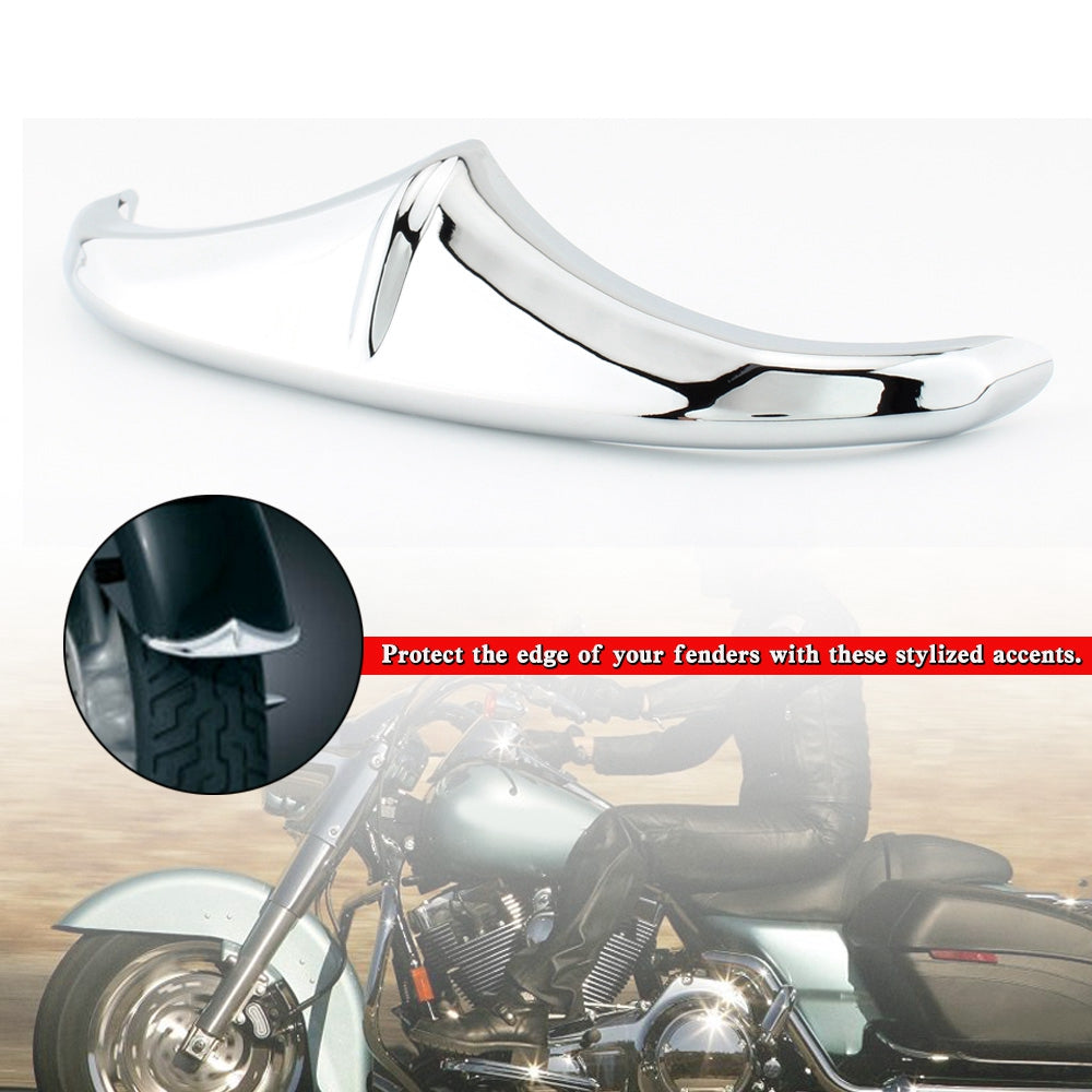 Touring FLHX FLTR Rear Front Fender Leading Edge Tip Trim Accent Chrome