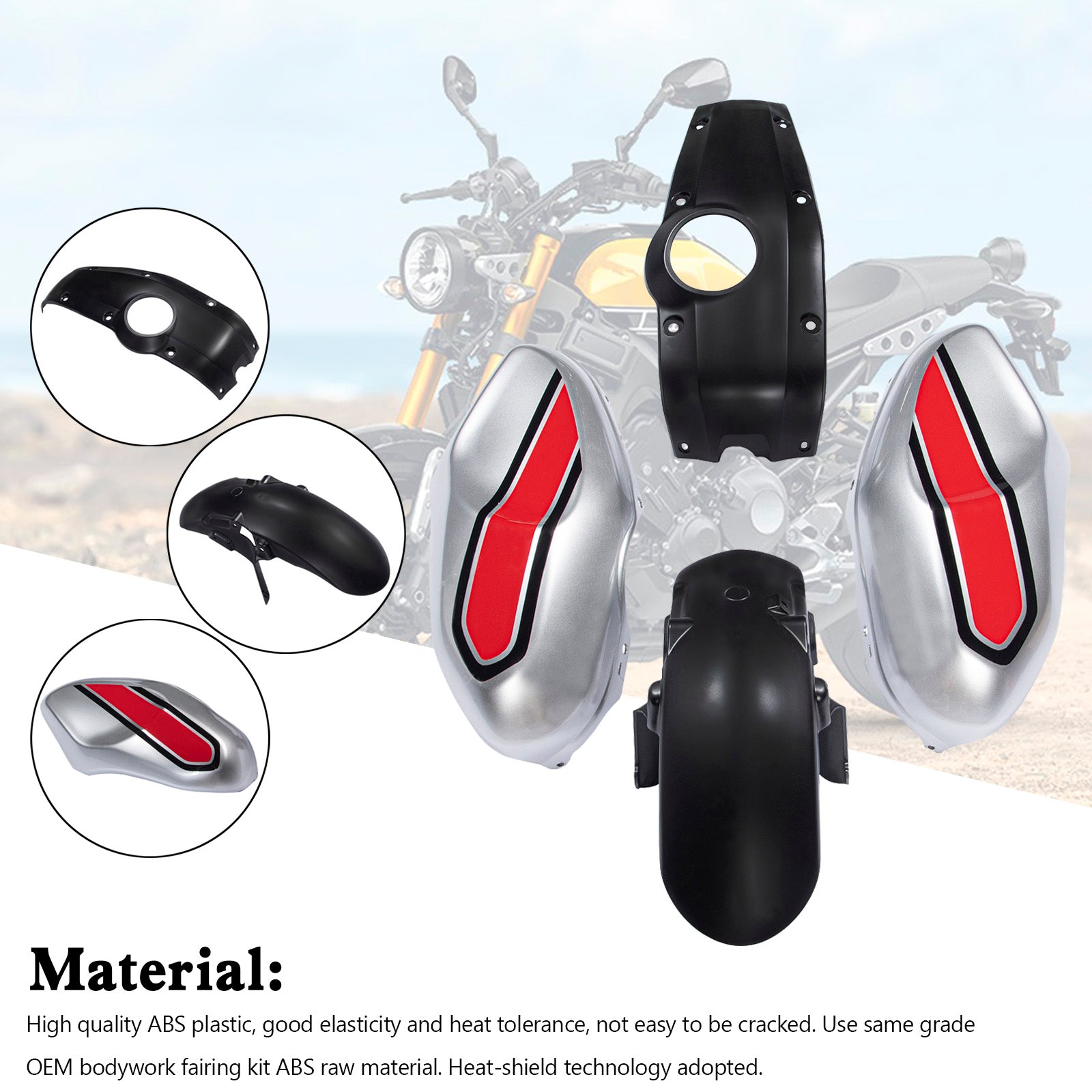 2016-2021 Yamaha XSR900 Injection ABS Plastic Bodywork Fairing Kit 001#