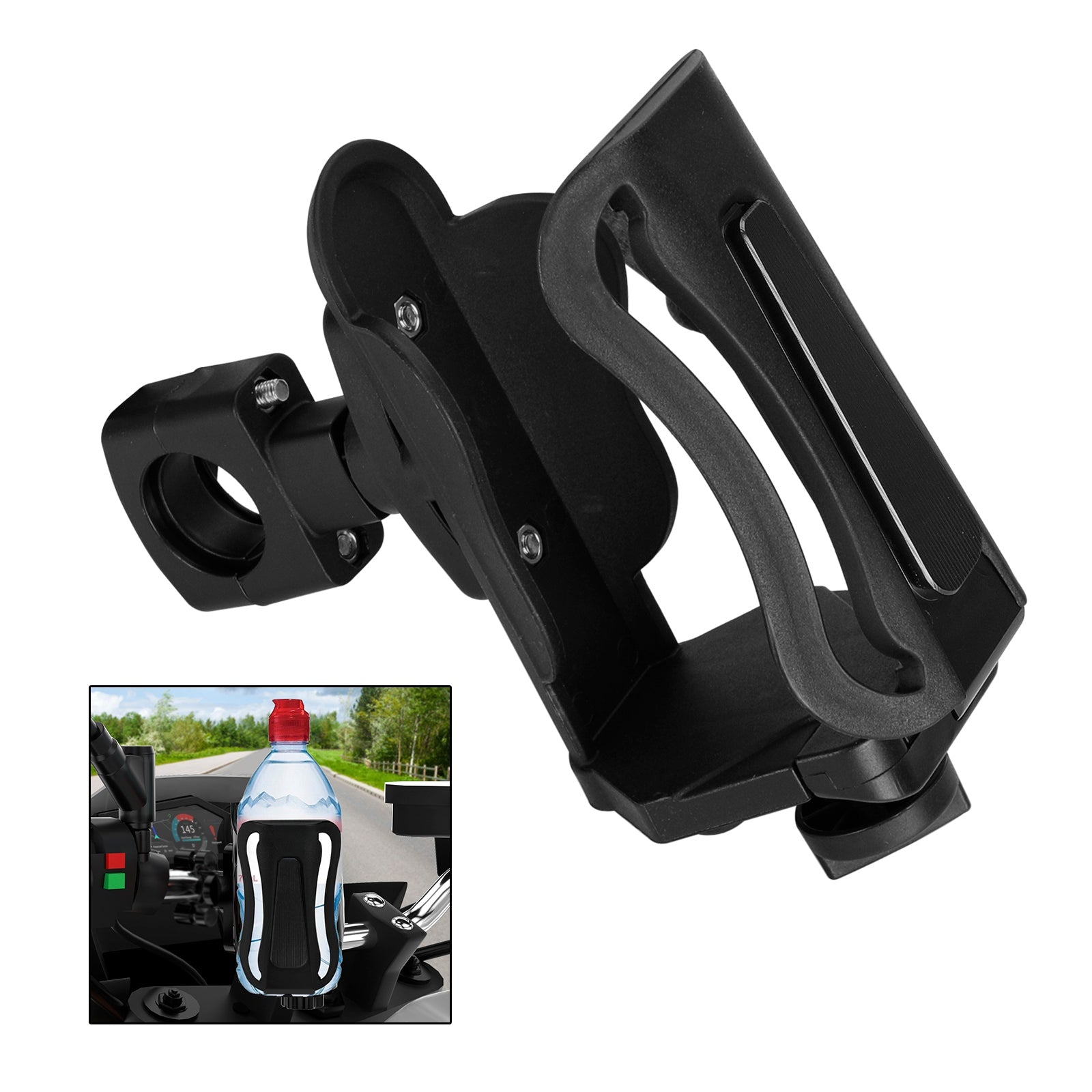 Support de verre de guidon support de montage de bouteille de boisson 25mm pour moto Scooter titane