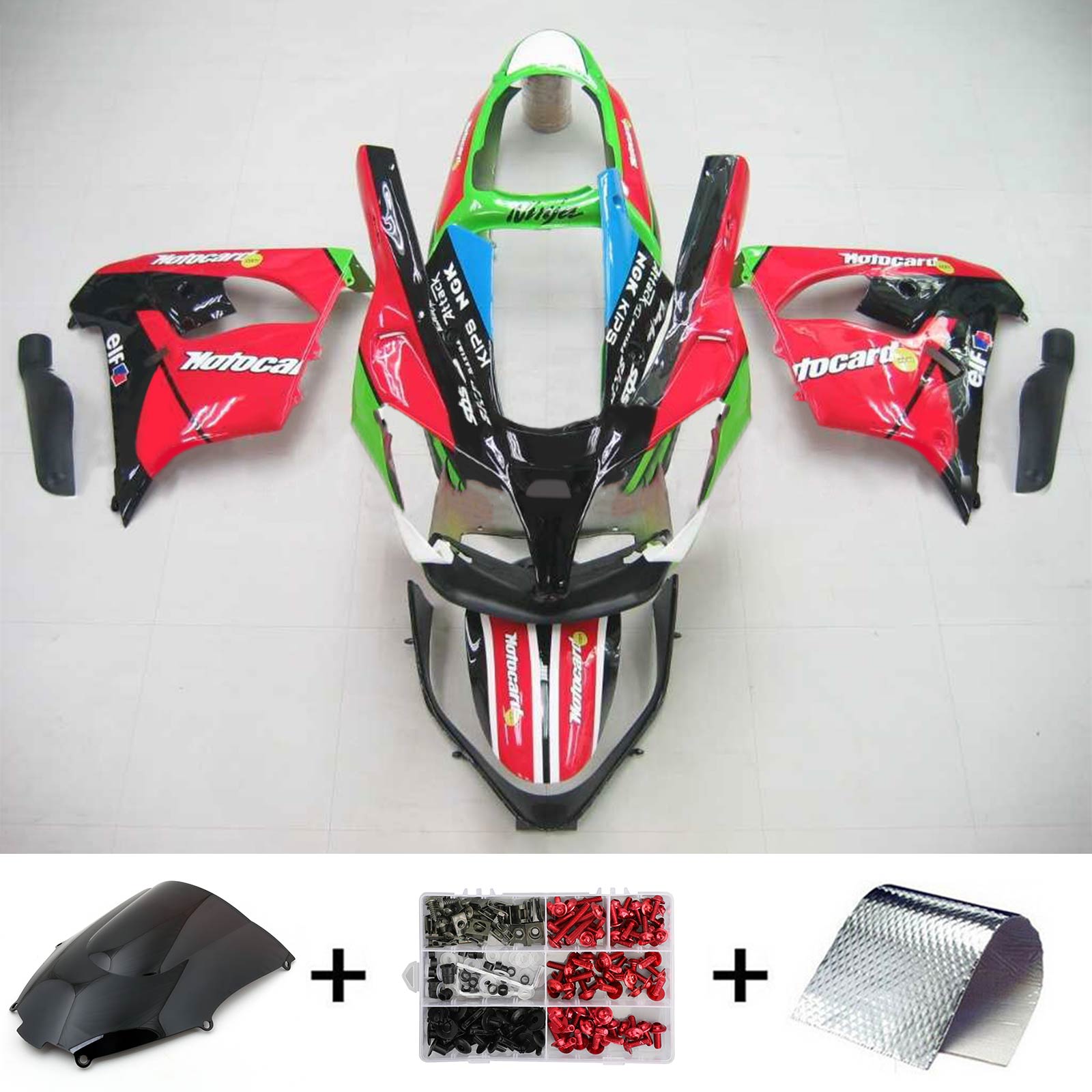 2000-2001 Kawasaki ZX9R Amotopart Injection Fairing Kit Bodywork Plastic ABS #111