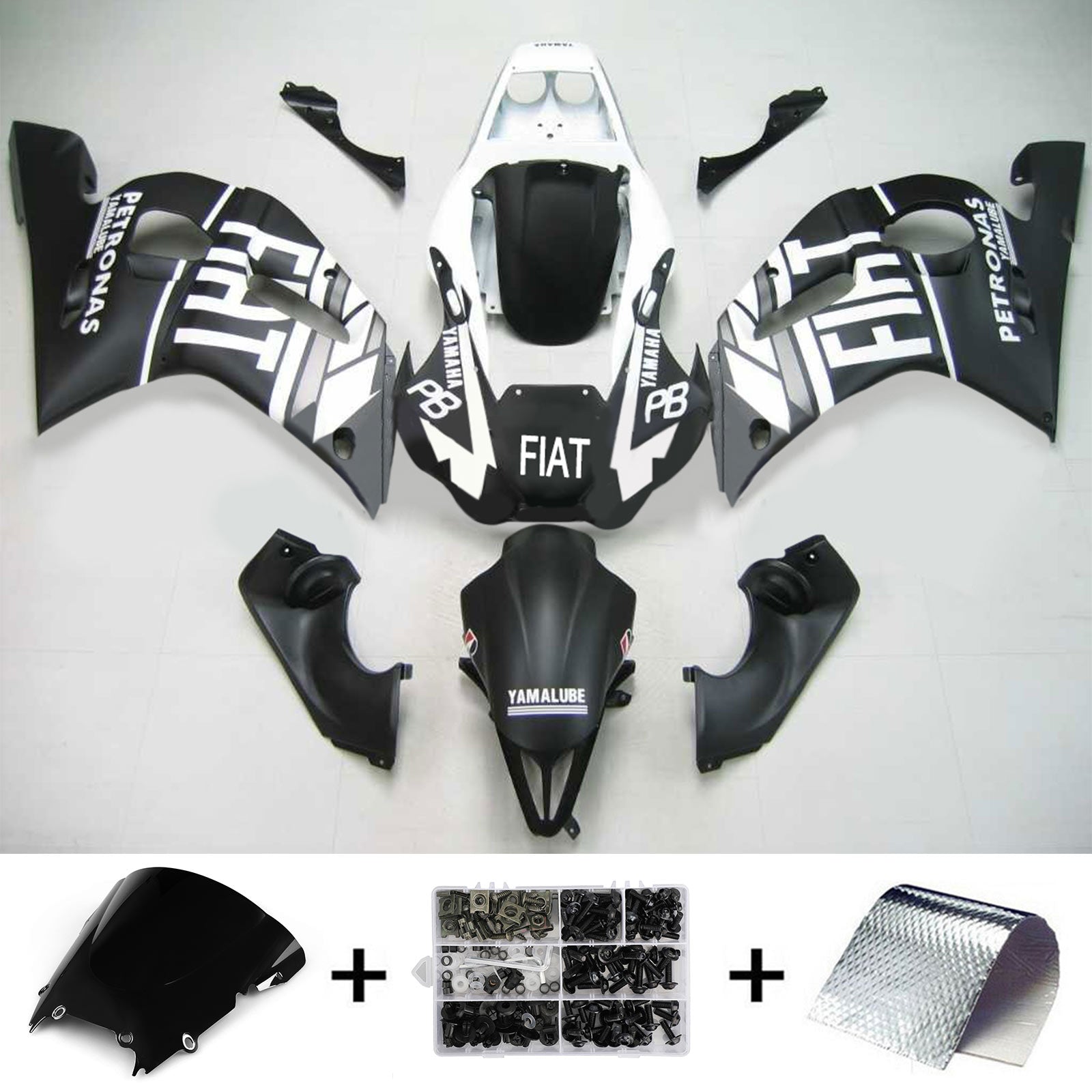 1998-2002 Yamaha YZF 600 R6 Kit de carénage d'injection carrosserie plastique ABS #120