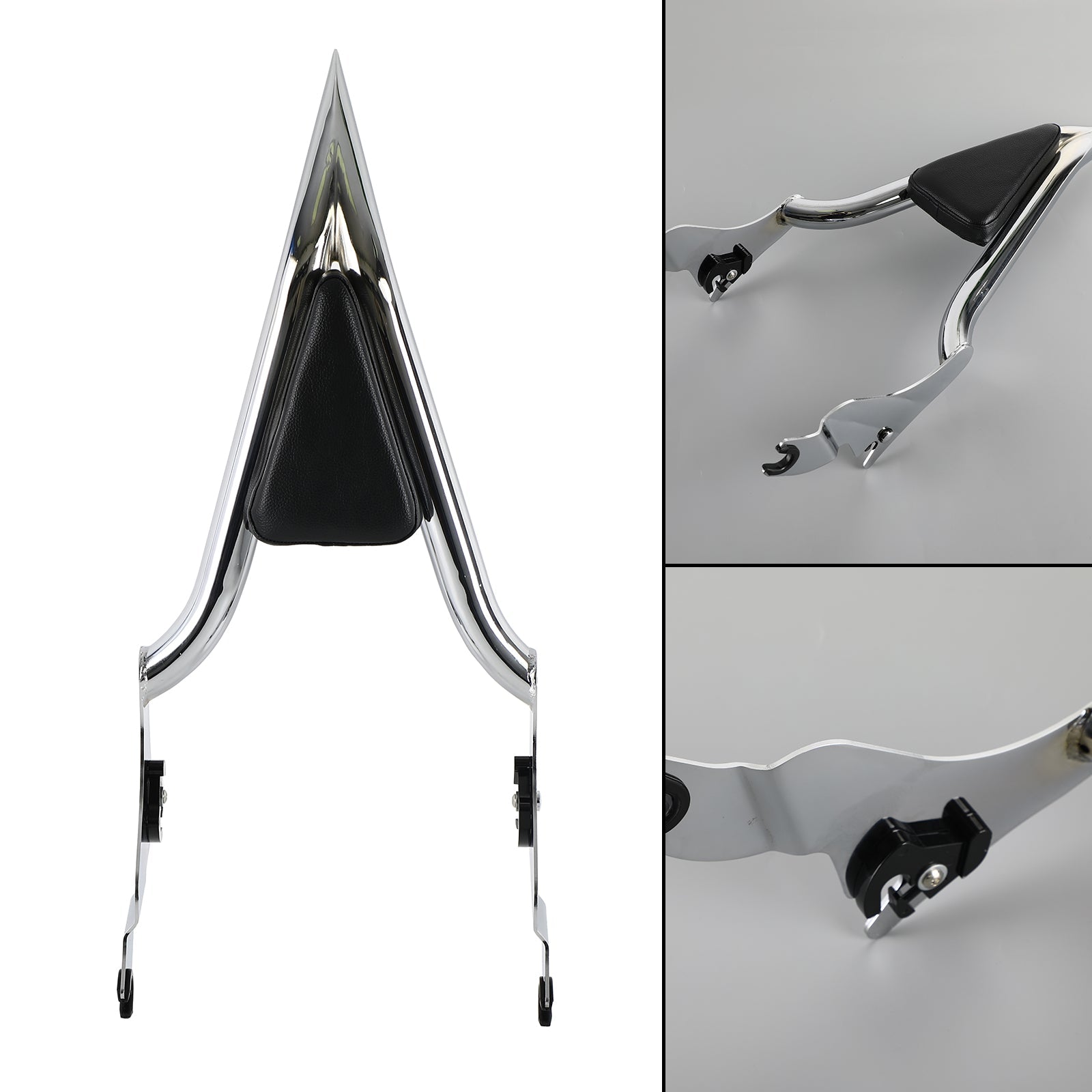 Chrome Backrest Sissy Bar for CVO Road Glide Street Road King 2009-2023