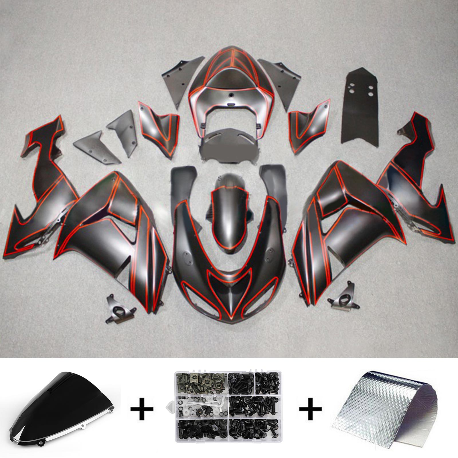 2006-2007 Kawasaki ZX10R Kit de carenado Carrocería Plástico ABS