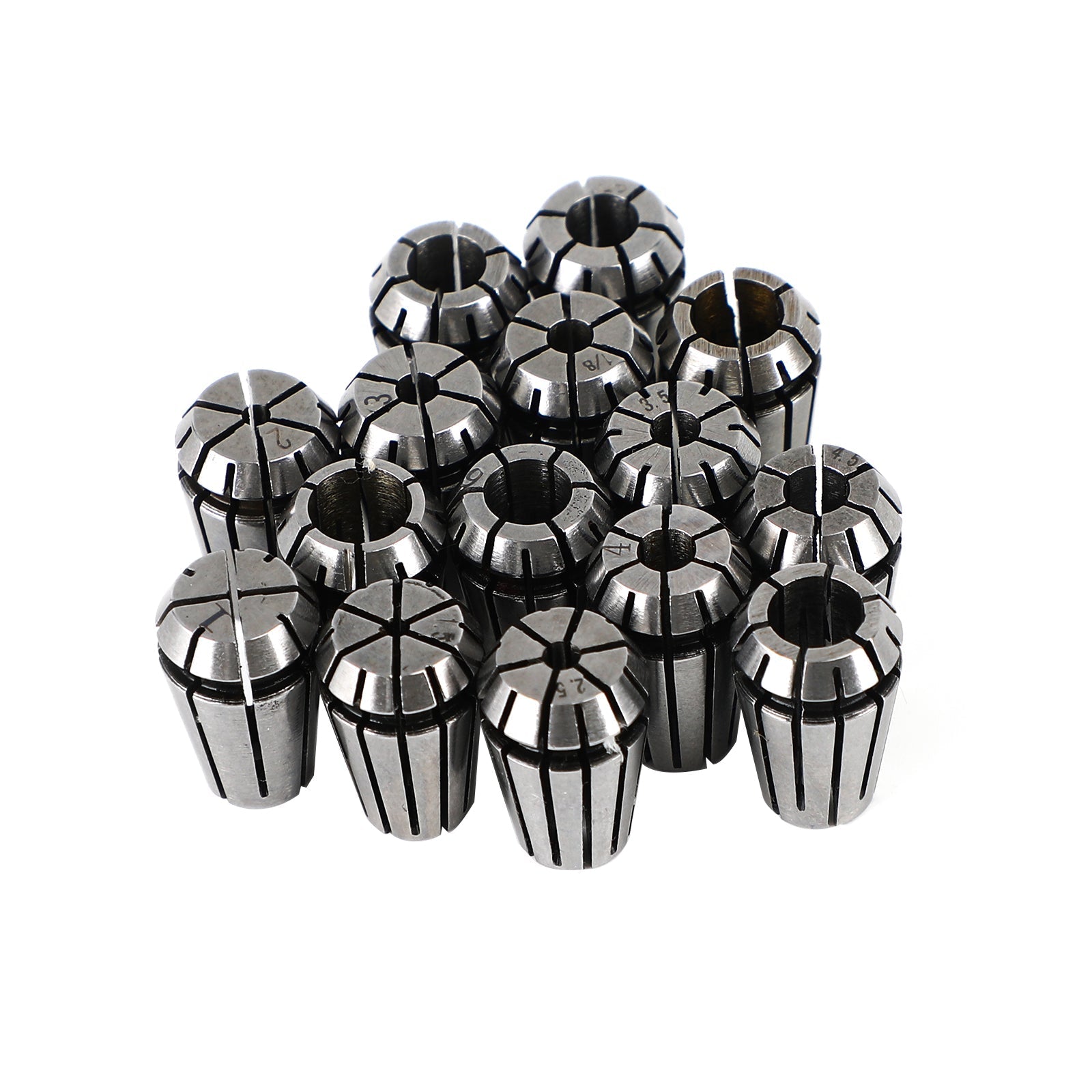 15Pcs ER11 Spring Collet Set For CNC Milling Lathe Tool Engraving Machine Steel