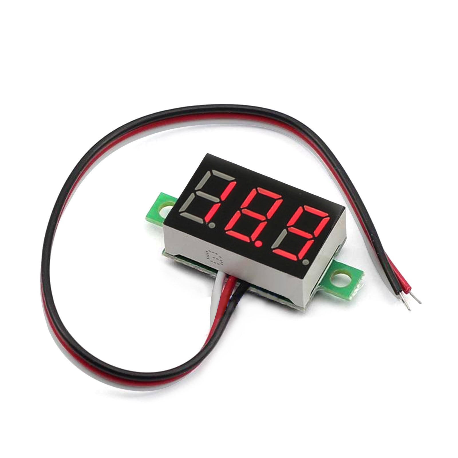 5x Mini DC 0-30V Red LED 3-Digital Display Voltage Voltmeter Panel Calibratable