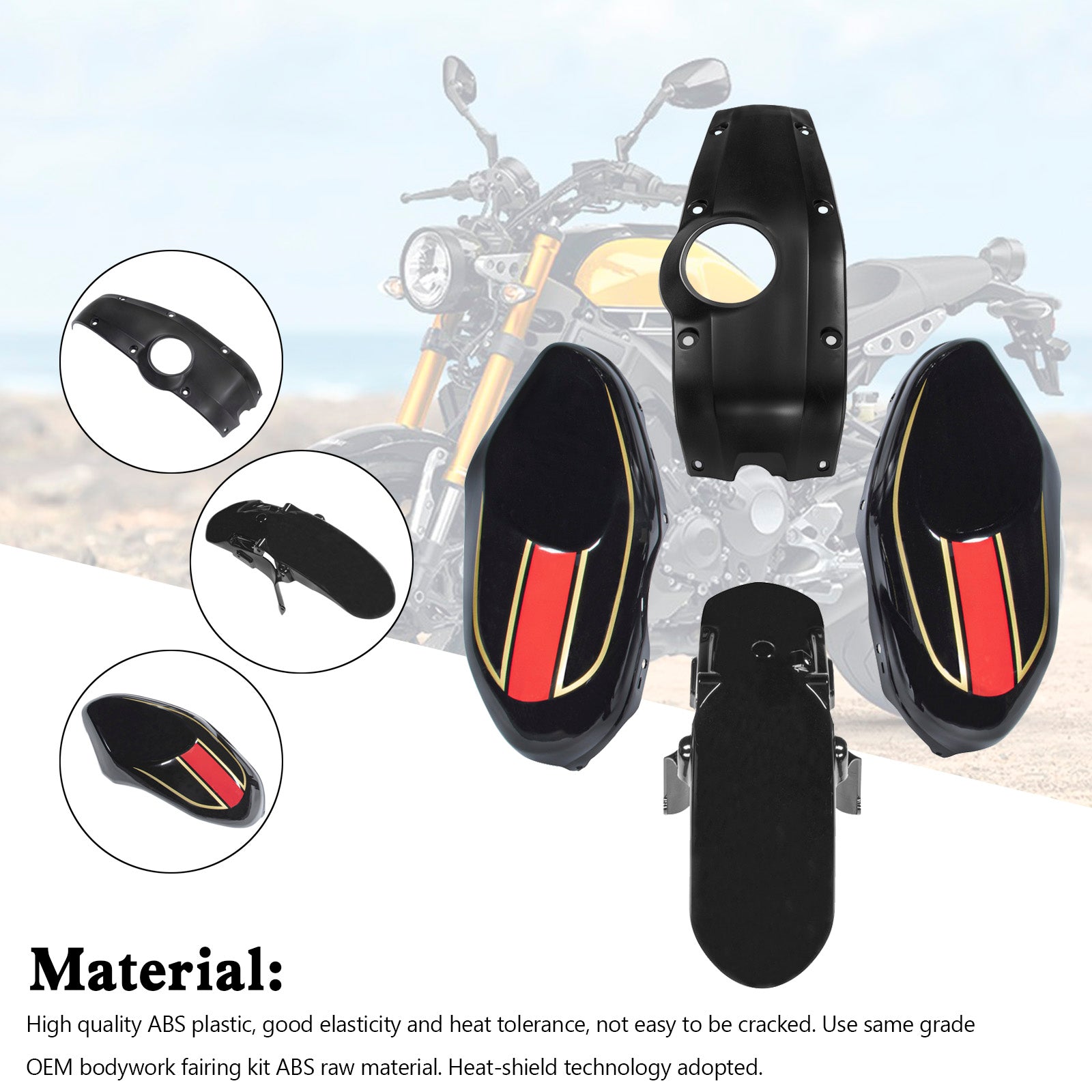 2016-2021 Yamaha XSR900 Injection ABS Plastic Bodywork Fairing Kit 001#