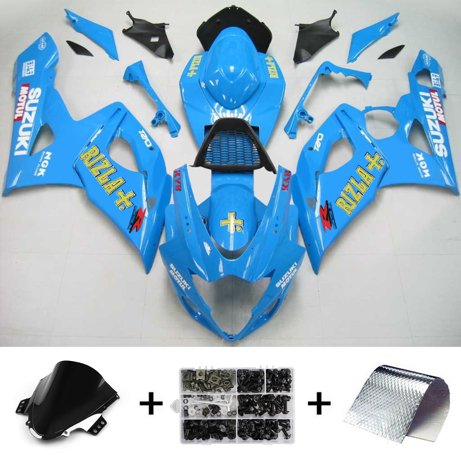 2005-2006 Suzuki GSXR1000 K5 Amotopart Injection Fairing Kit Bodywork Plastic ABS #143