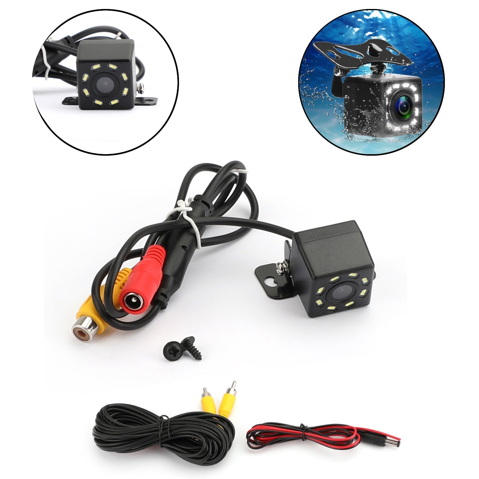 Auto Achteruitrijcamera Backup Camera Achteruit Inparkeren Kentekensysteem Waterdicht 8LED