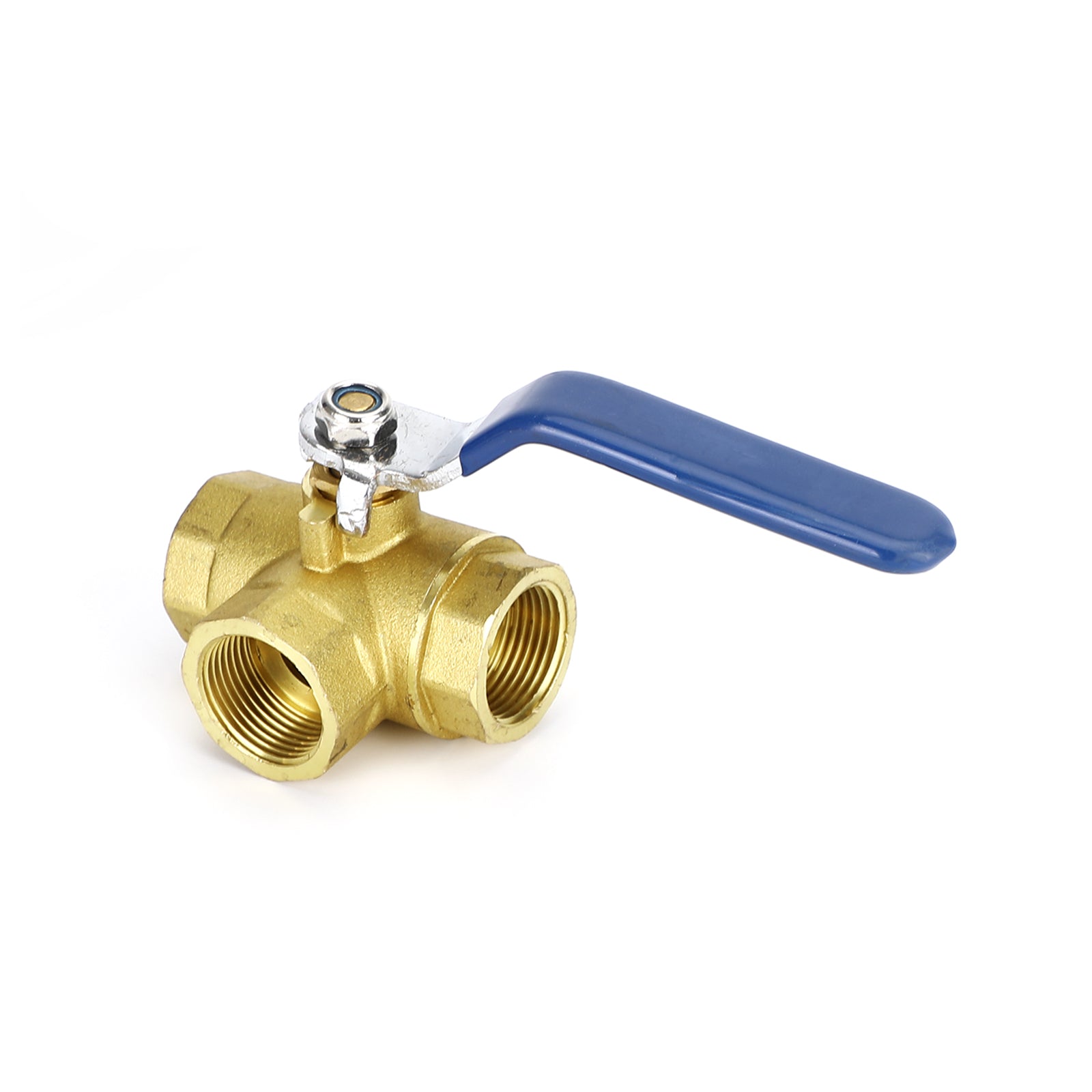 3/4" 3 Way Ball Valve Female L Port Vinly Insulation Handle 600 WOG DN20