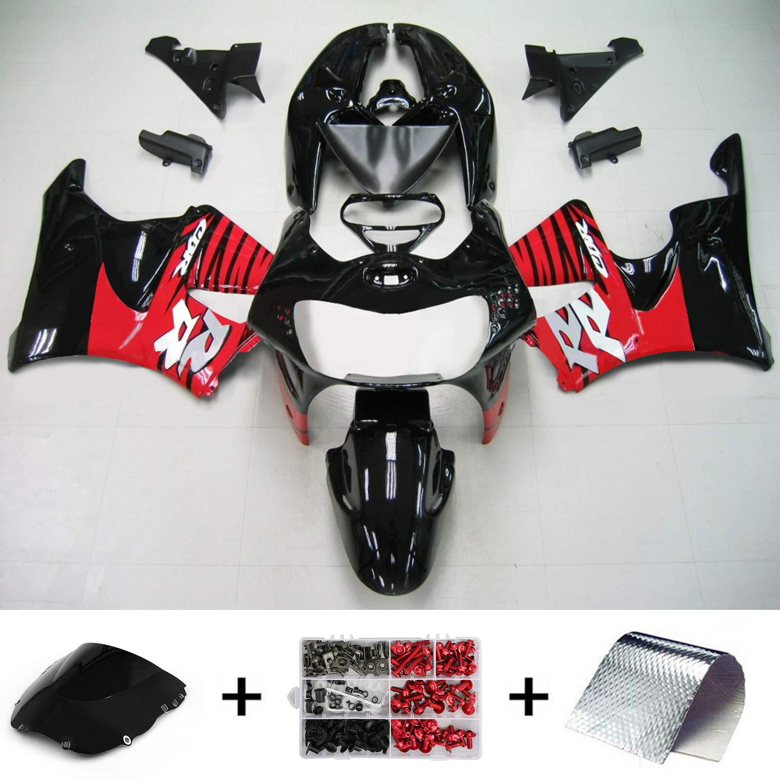 1998-1999 Honda CBR900RR 919 Kit de carénage d'injection Amotopart carrosserie plastique ABS #106