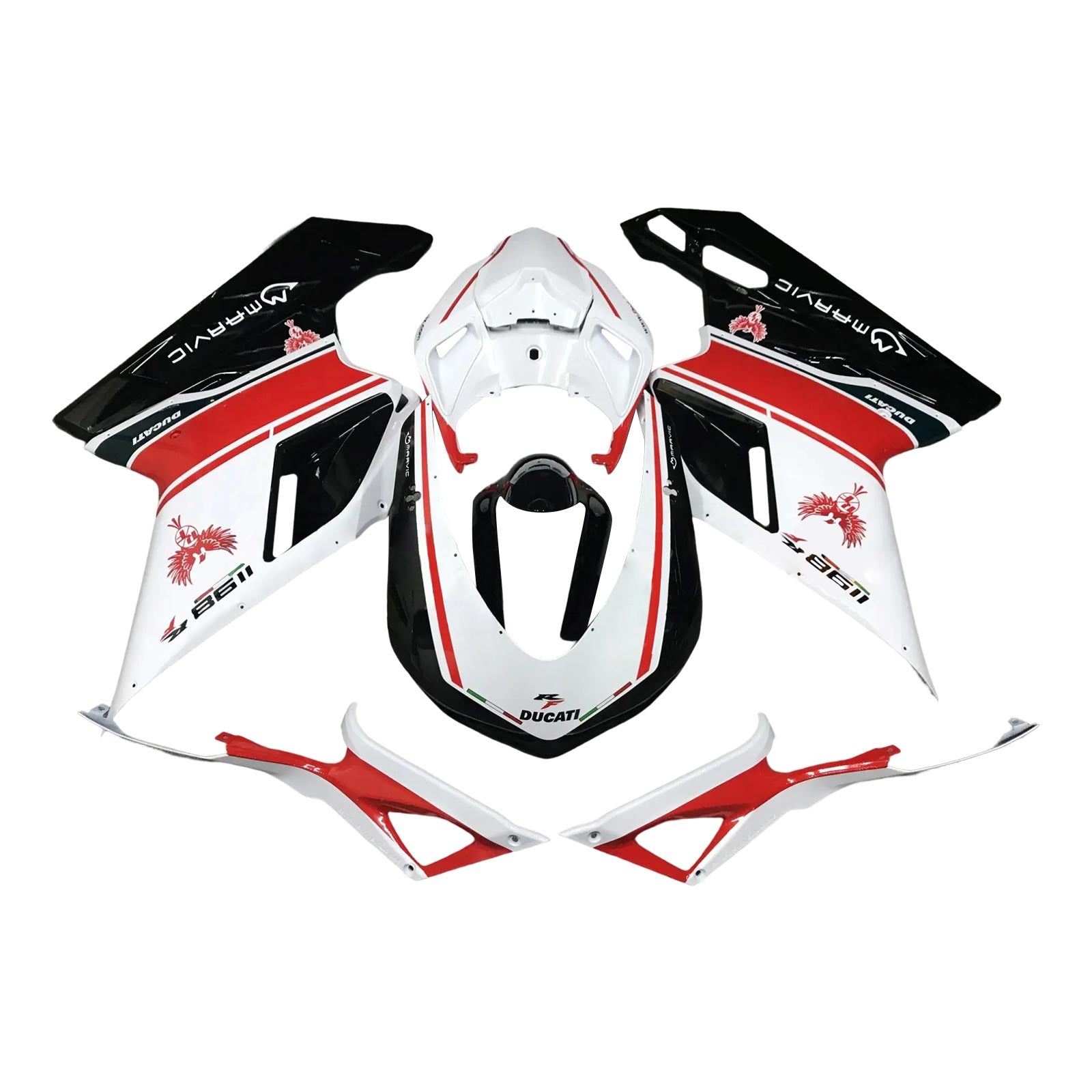 2007-2011 Ducati 1098 1198 848 Kit de carenado Carrocería ABS