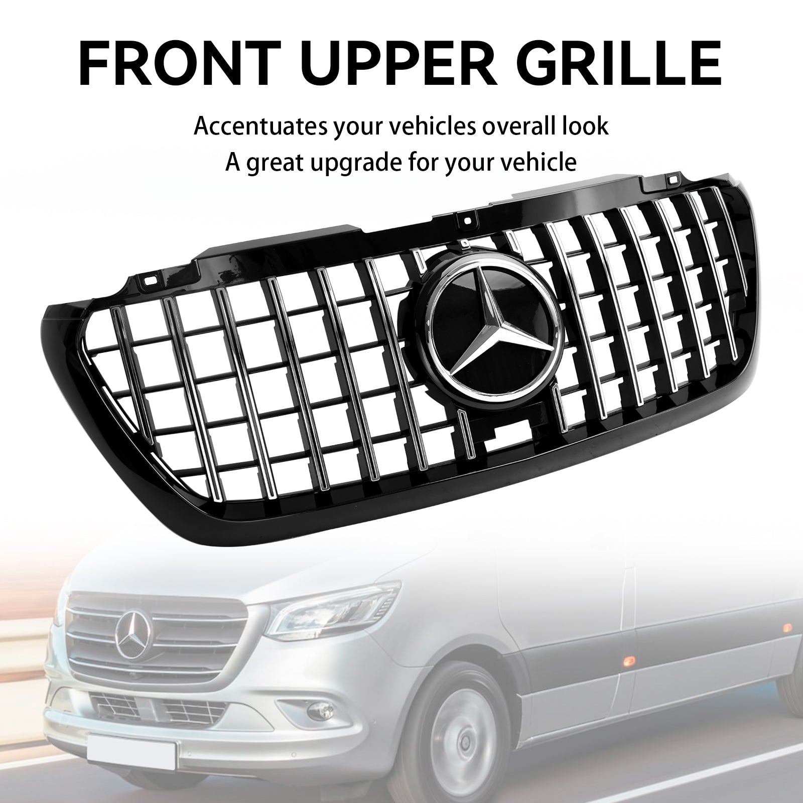 2018-2023W907W910 Grille de pare-chocs avant de style Mercedes Sprinter GTR