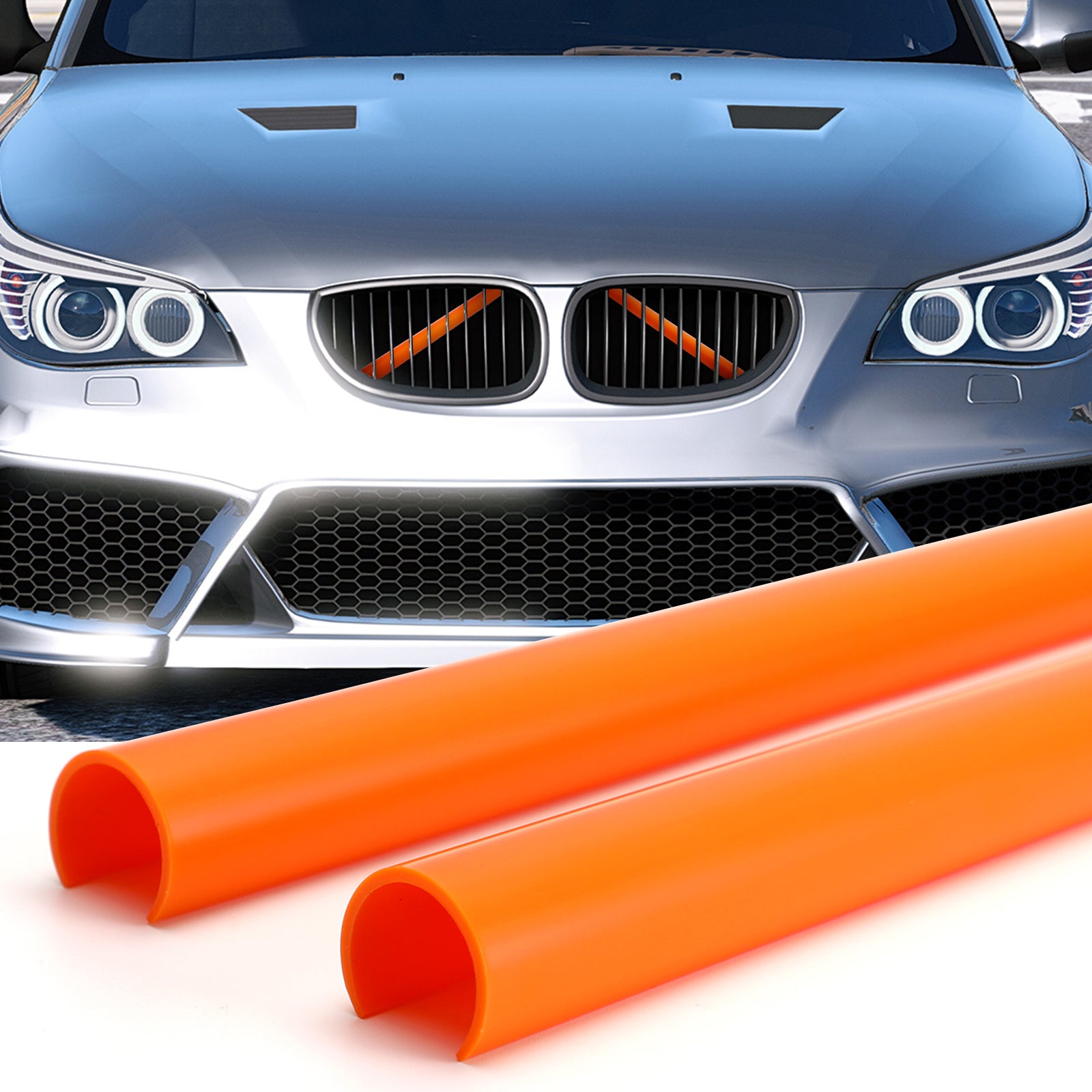 #E Kleur Ondersteuning Grill Bar V Brace Wrap voor BMW E60 Blauw Generiek