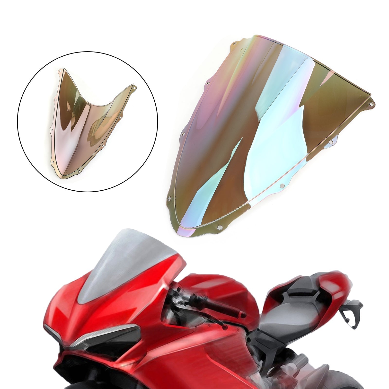 ABS plast motorsykkel frontrute for Ducati 959 1299 2015-2020 Generisk