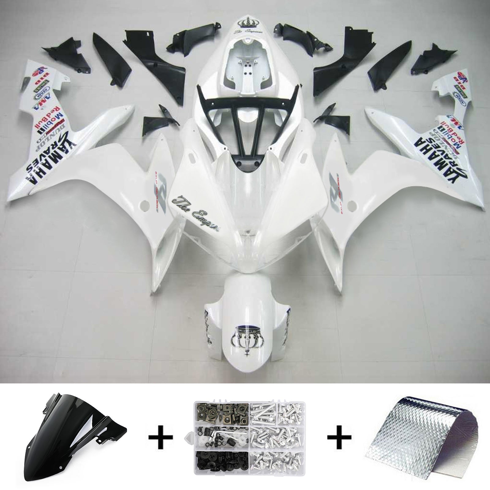 2004-2006 Yamaha YZF 1000 R1 Amotopart Kit de carénage d'injection carrosserie plastique ABS #112