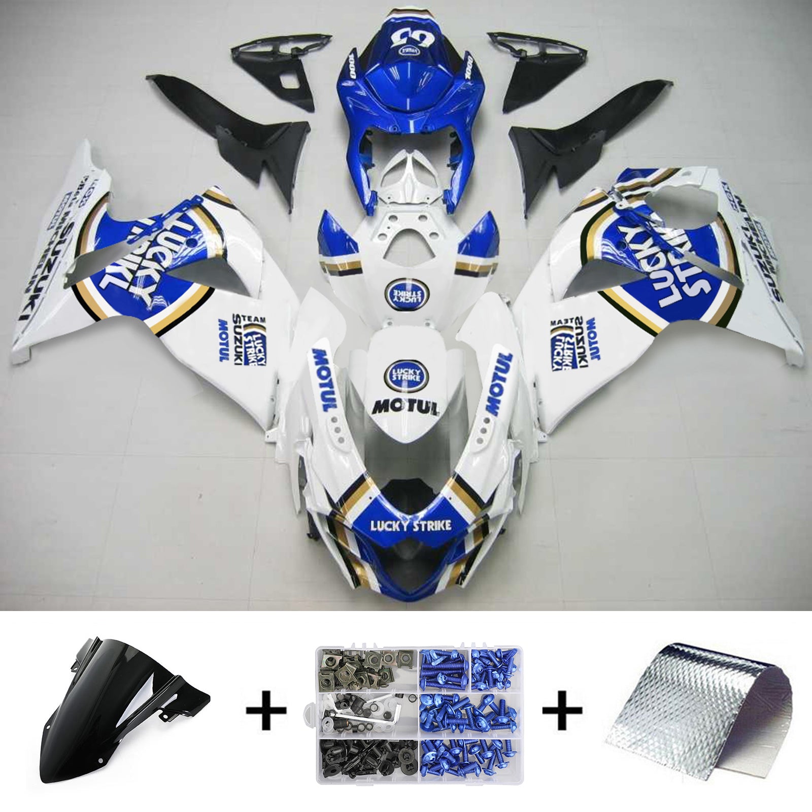 2009-2016 Suzuki GSXR1000 K9 Amotopart Injection Fairing Kit Bodywork Plastic ABS #109