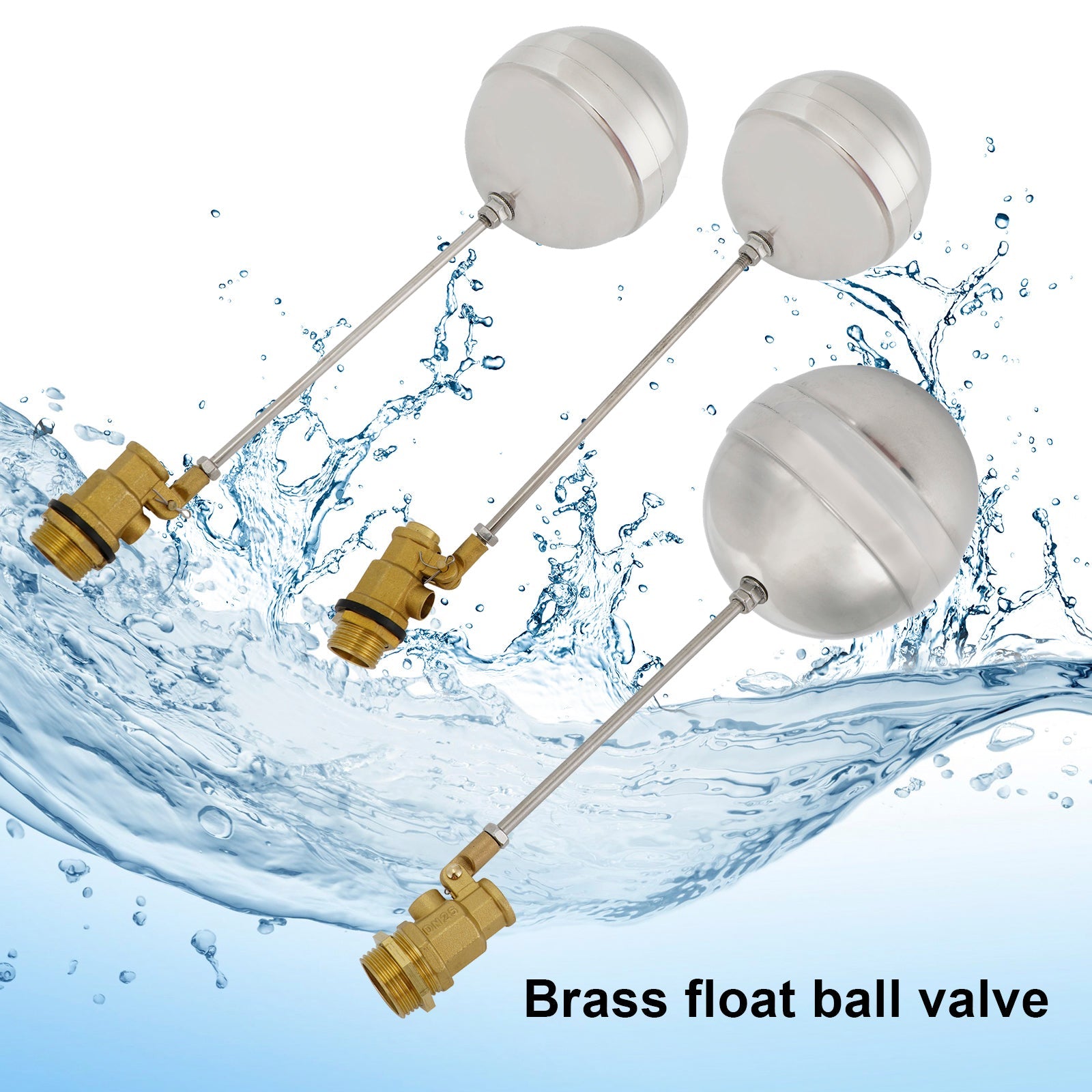 1/2"-1"Male Thread Float Ball Valve Floating Ball Stainless Steel Water Sensor