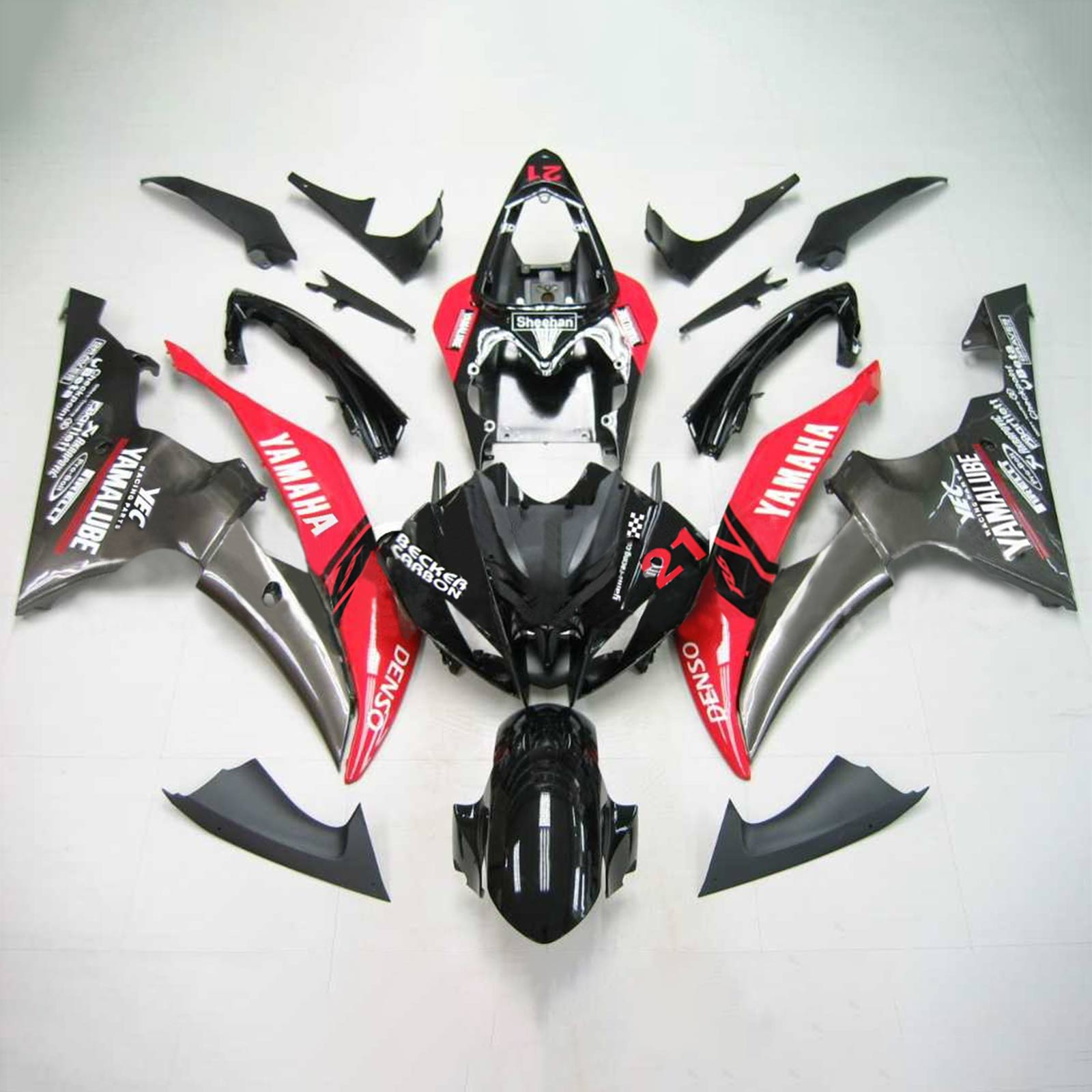 2008-2016 Yamaha YZF 600 R6 Amotopart Injection Fairing Kit Bodywork Plastic ABS #138