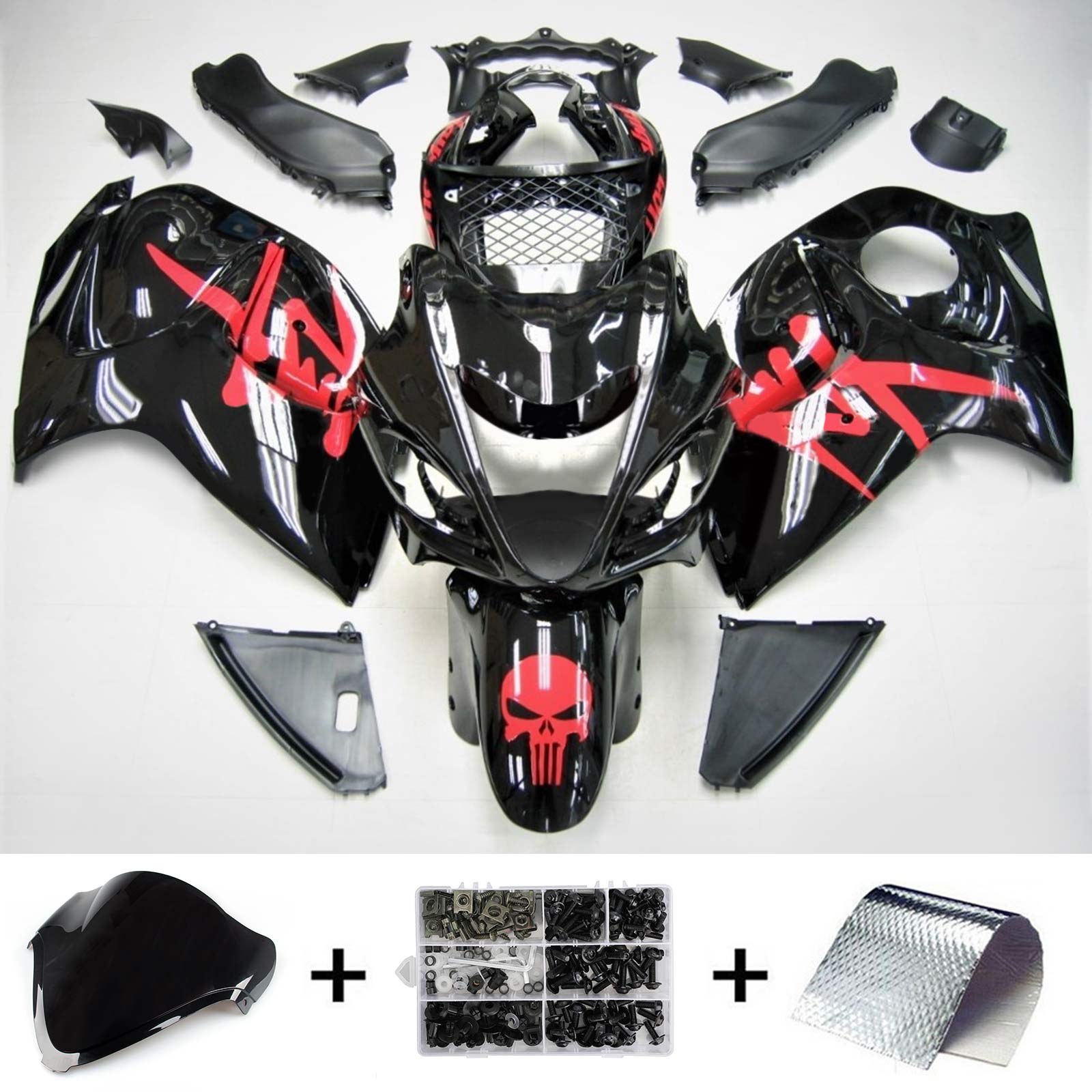 2008-2020 Suzuki Hayabusa GSX1300 Amotopart Injection Fairing Kit Bodywork Plastic ABS #102