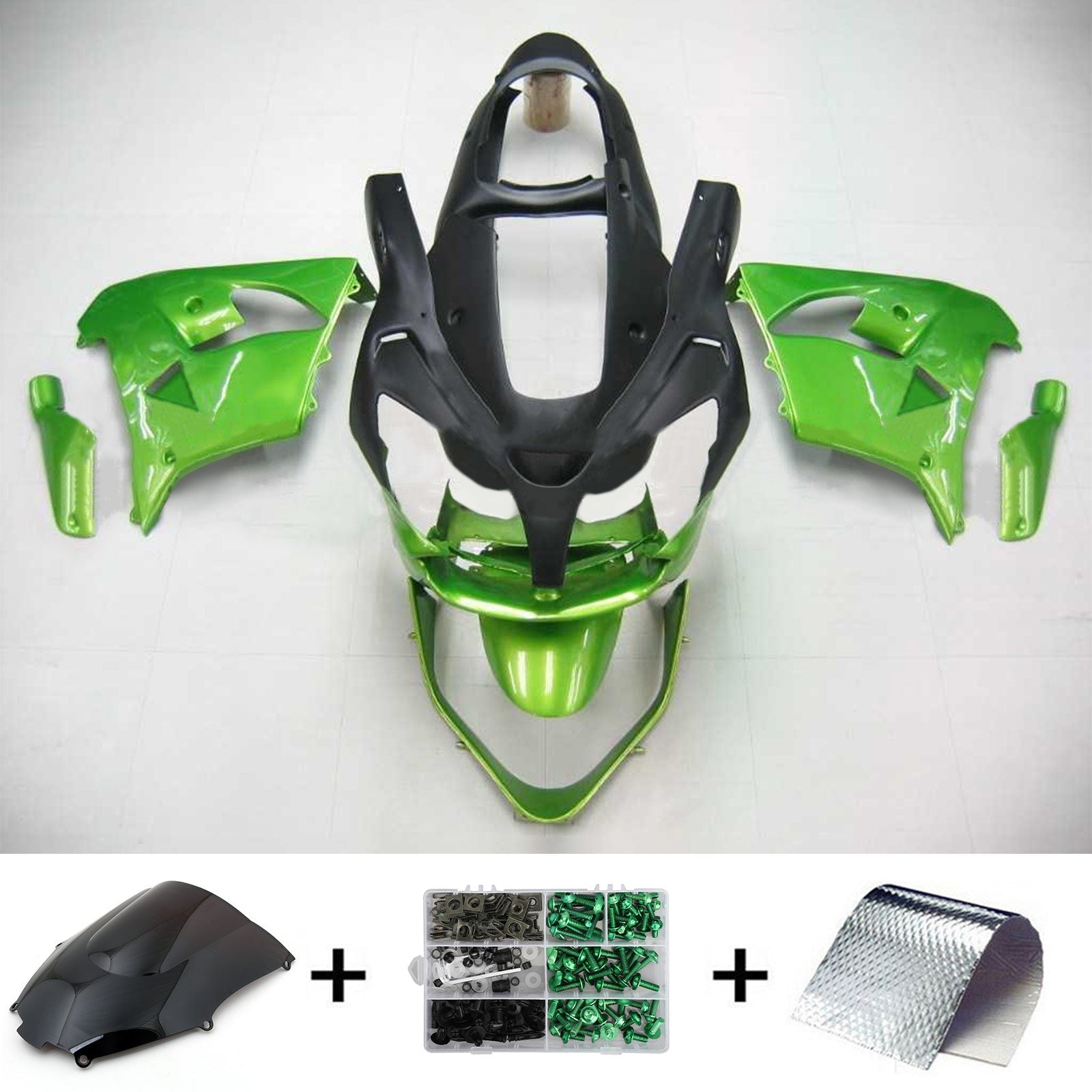 2000-2001 Kawasaki ZX9R Amotopart Injection Fairing Kit Bodywork Plastic ABS #108