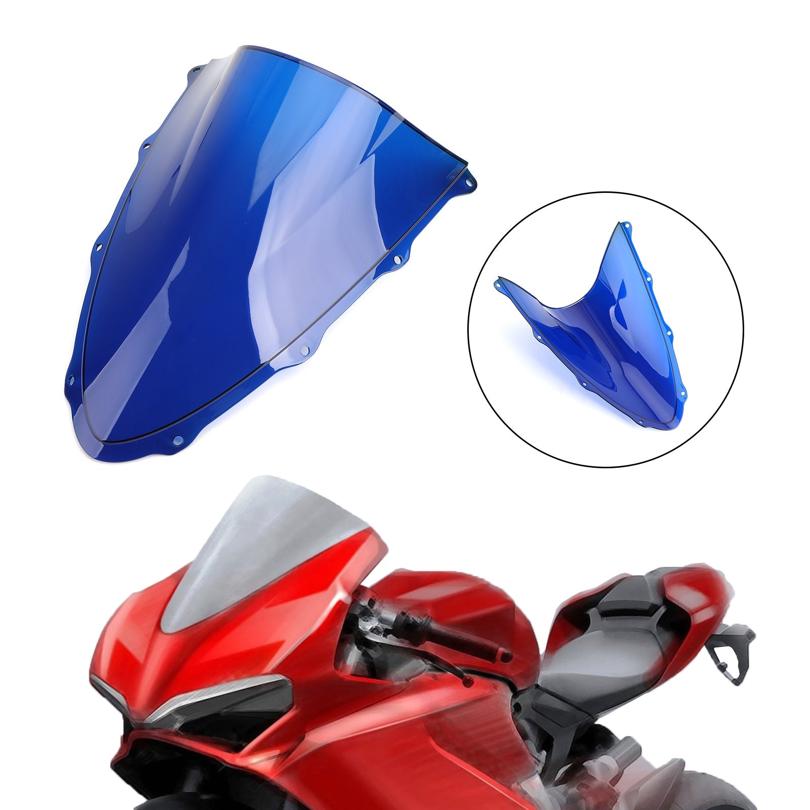 ABS plast motorsykkel frontrute for Ducati 959 1299 2015-2020 Generisk