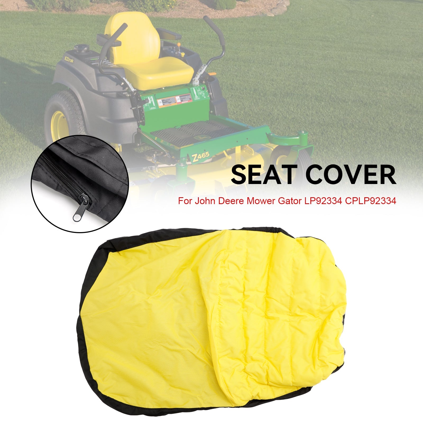 18" Seat Cover Riding Mower Cushioned Seat LP92334 Fit John Deere Mower Gator